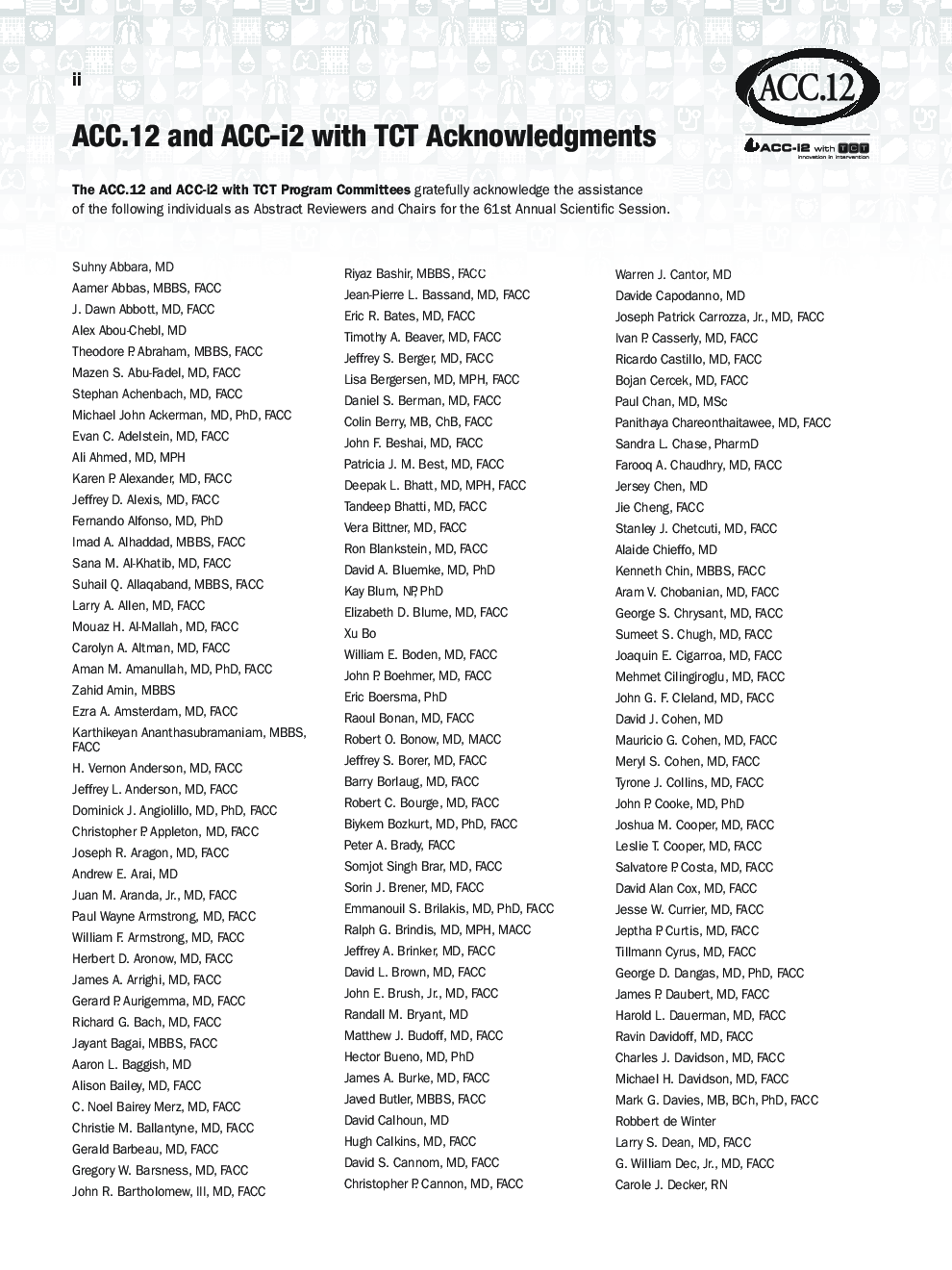 عکس صفحه اول مقاله: ACC.12 and ACC-i2 with TCT Acknowledgments ACC.12 and ACC-i2 with TCT Acknowledgments