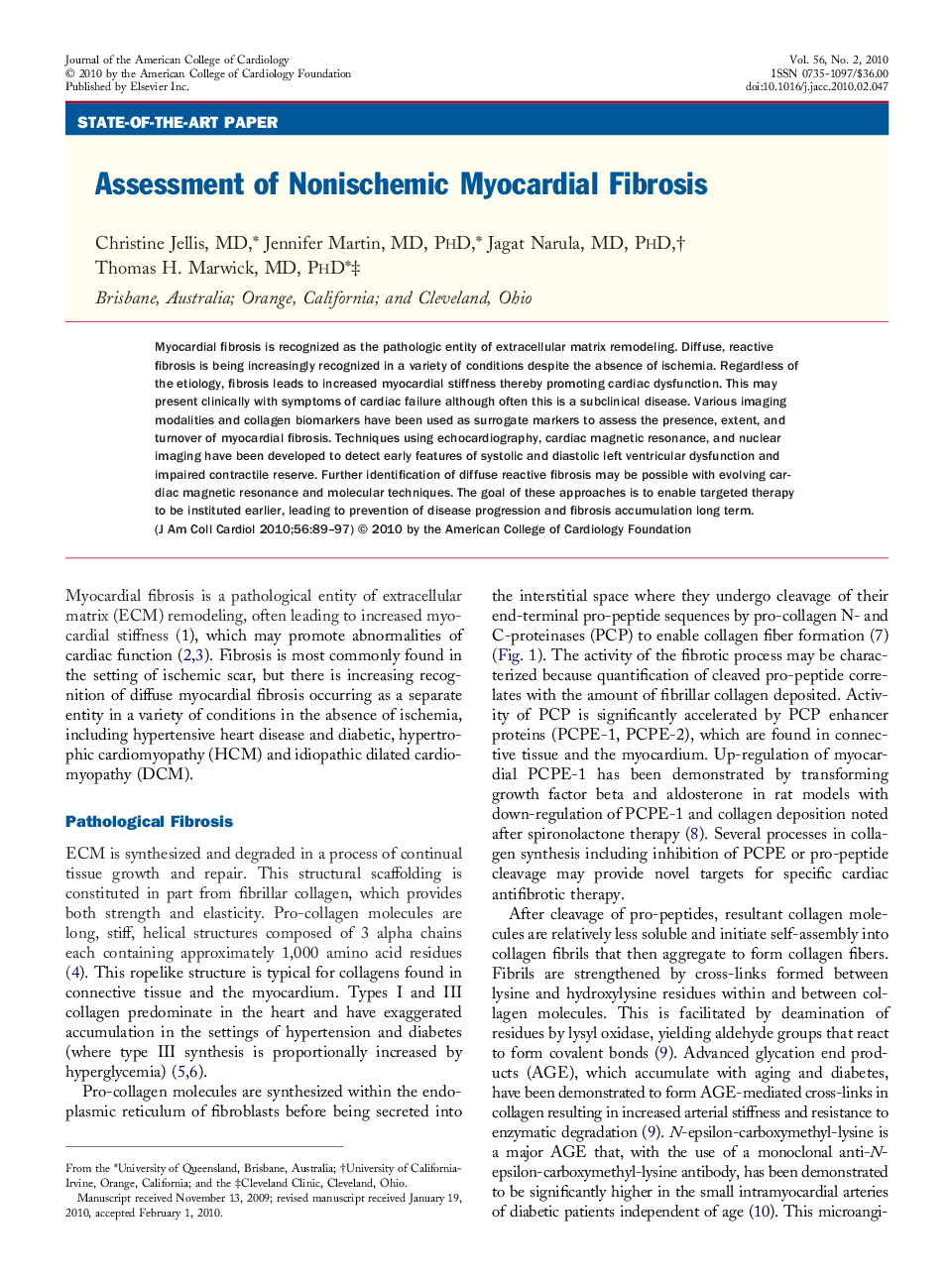 Assessment of Nonischemic Myocardial Fibrosis