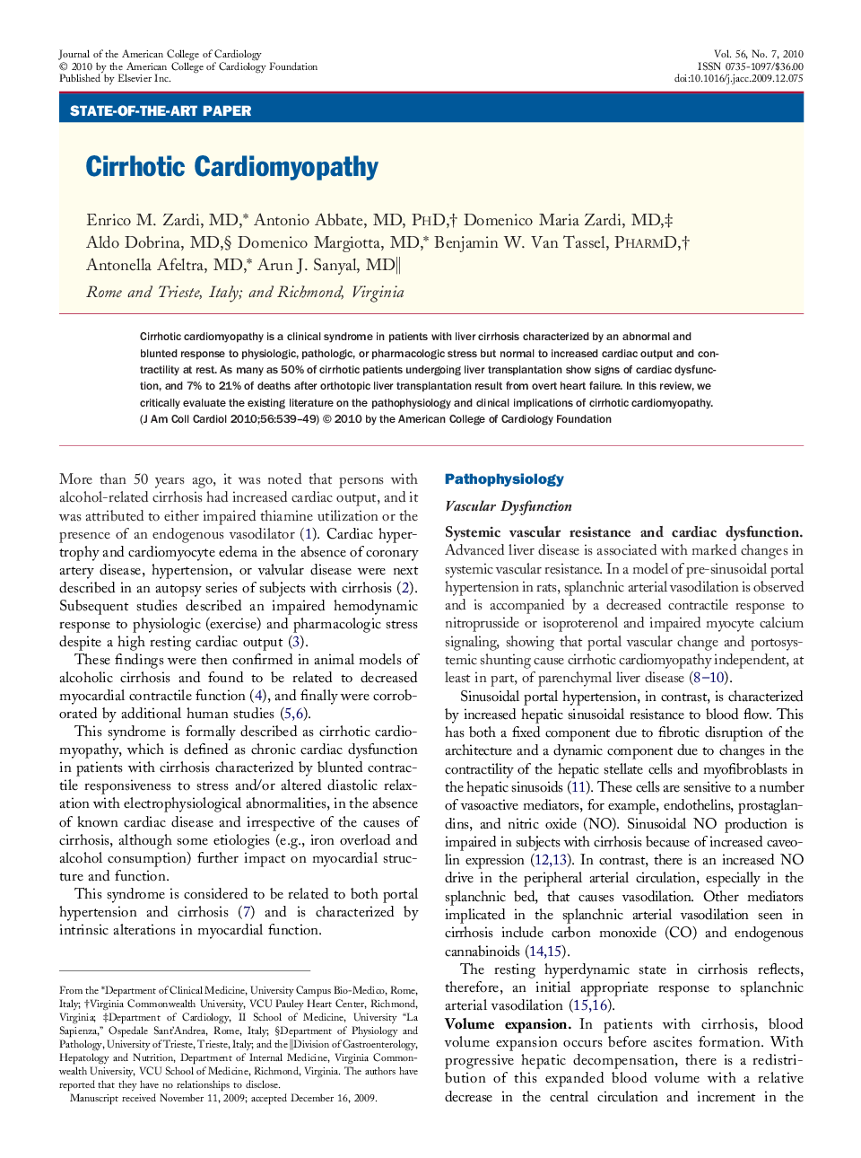 Cirrhotic Cardiomyopathy 