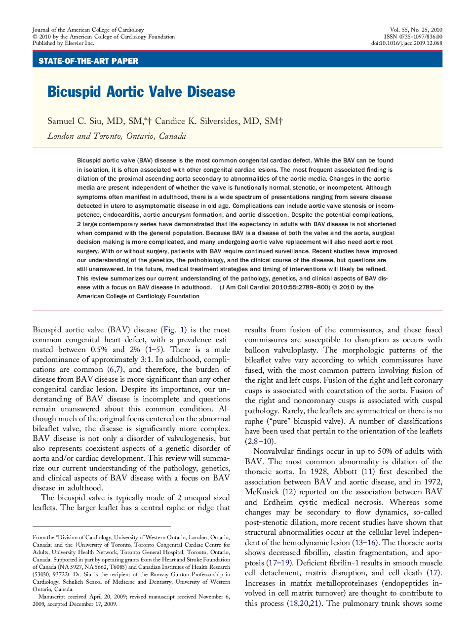 Bicuspid Aortic Valve Disease 