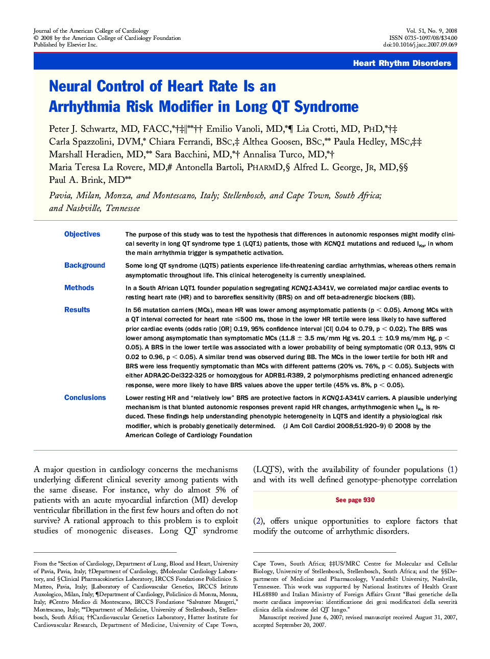 Neural Control of Heart Rate Is an Arrhythmia Risk Modifier in Long QT Syndrome 