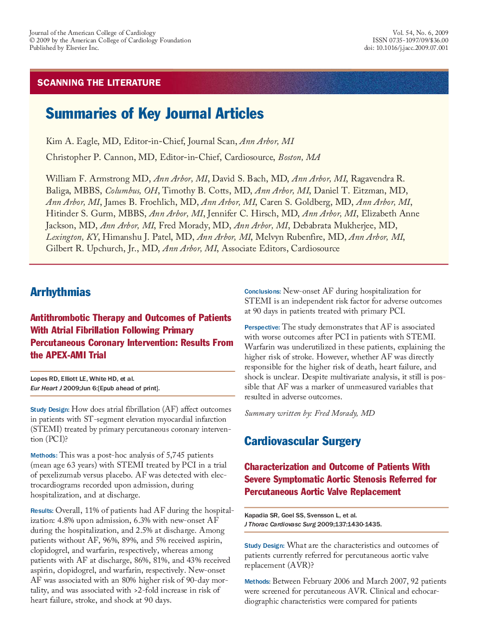 Summaries of Key Journal Articles