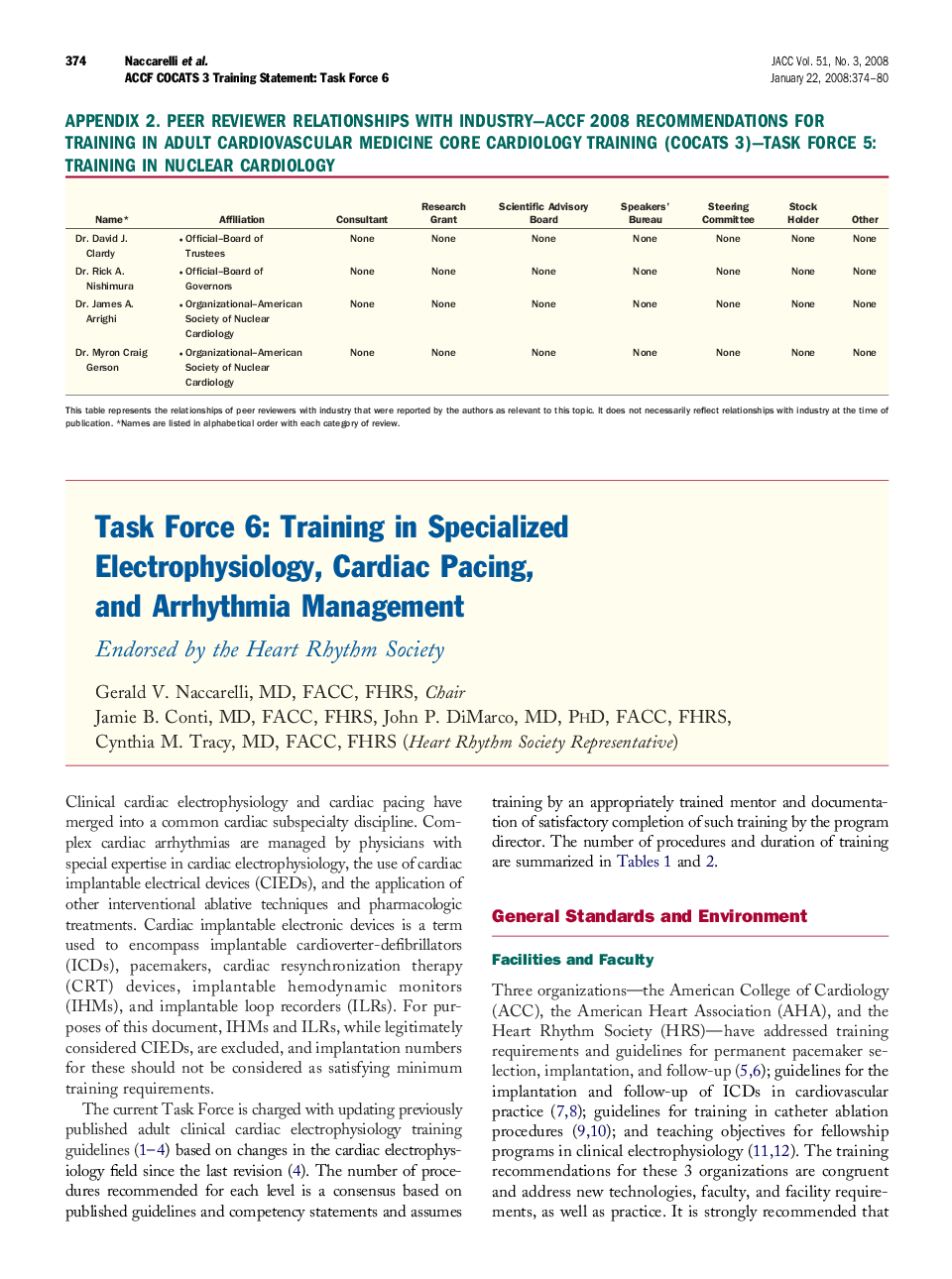 Task Force 6: Training in Specialized Electrophysiology, Cardiac Pacing, and Arrhythmia Management