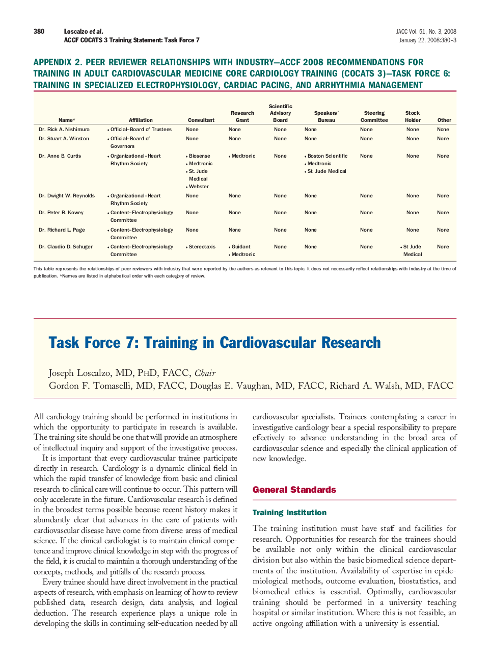 Task Force 7: Training in Cardiovascular Research