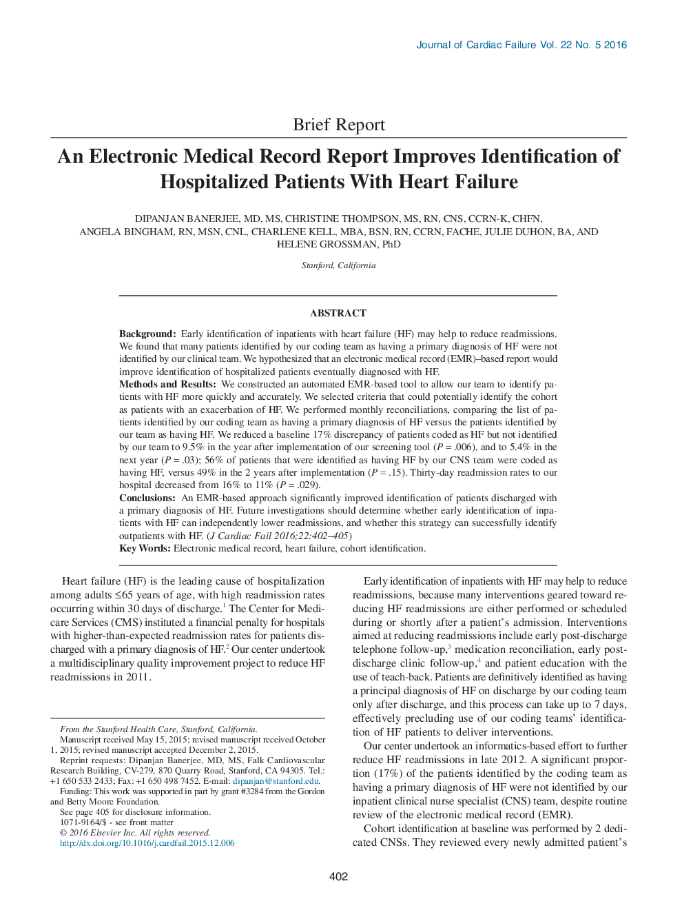 یک گزارش پرونده پزشکی الکترونیکی، شناسایی بیماران بستری شده با نارسایی قلبی را بهبود می بخشد