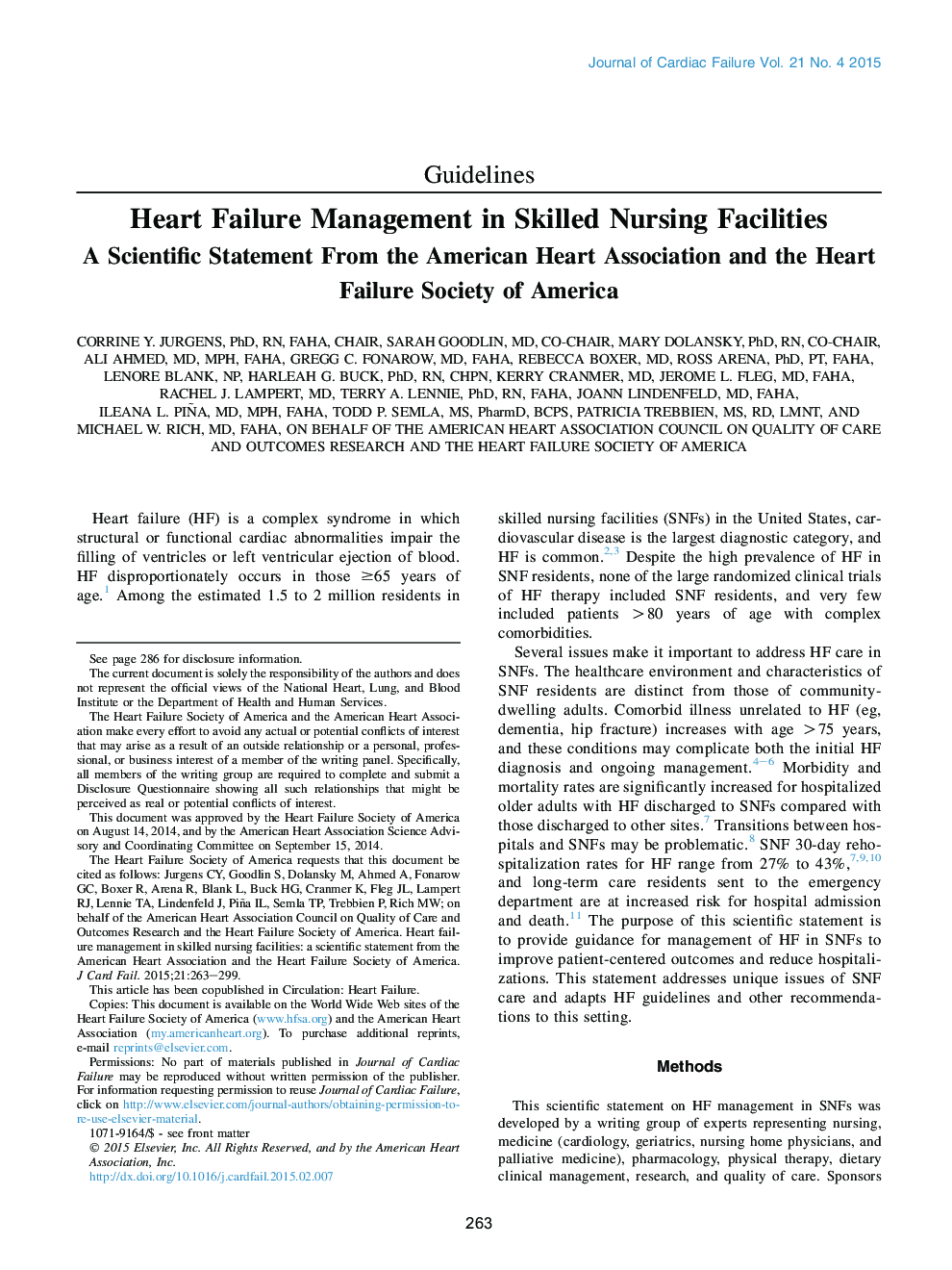 Heart Failure Management in Skilled Nursing Facilities