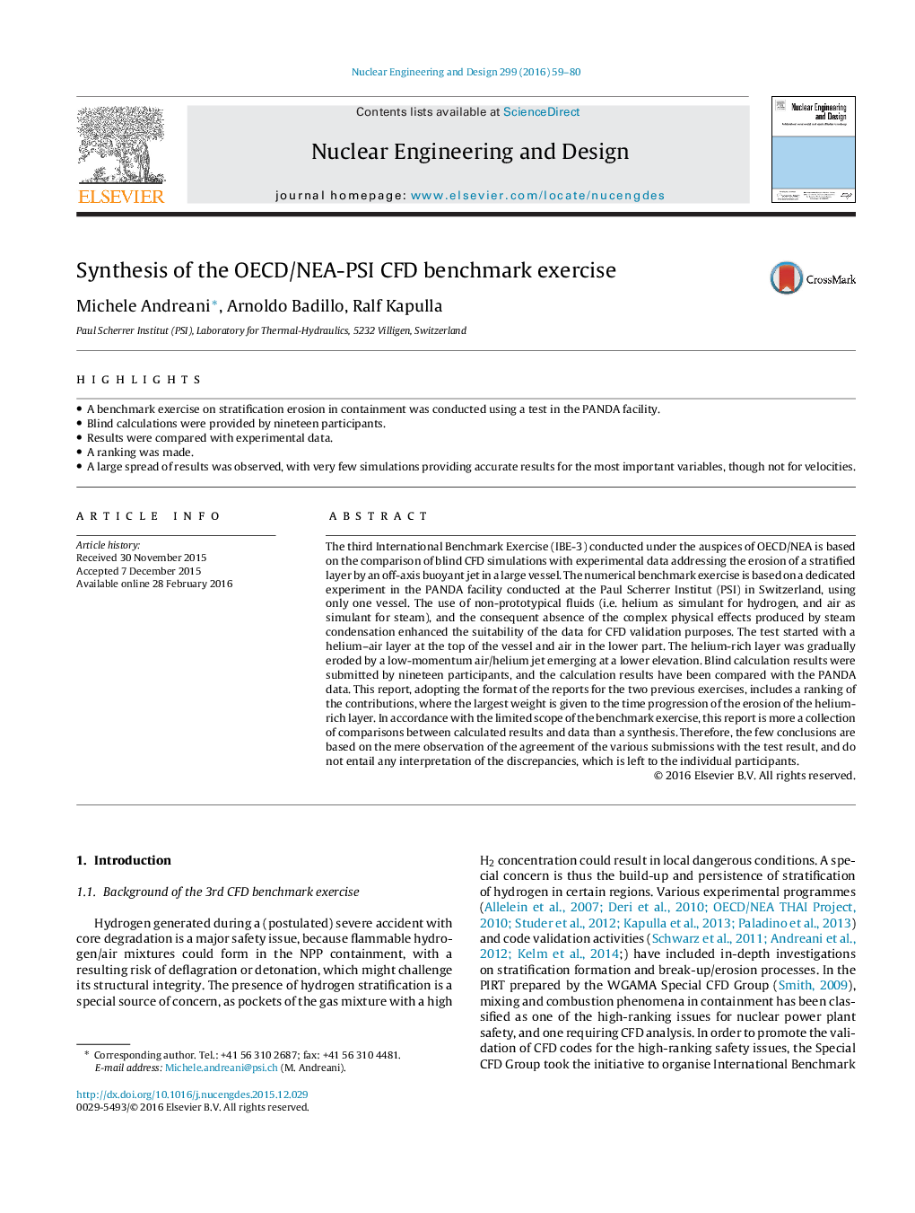 Synthesis of the OECD/NEA-PSI CFD benchmark exercise