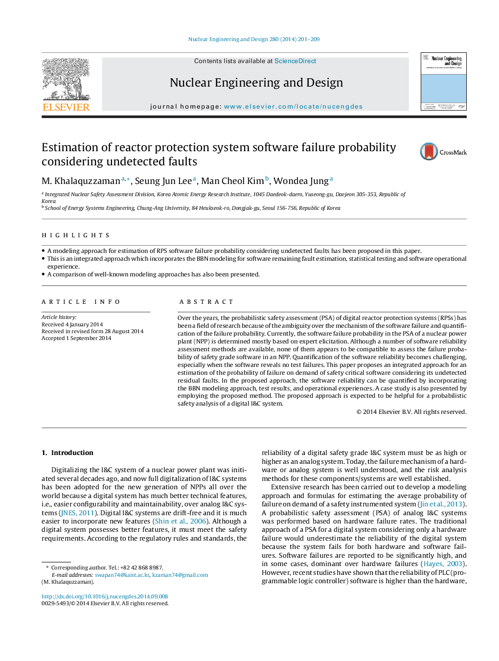 Estimation of reactor protection system software failure probability considering undetected faults