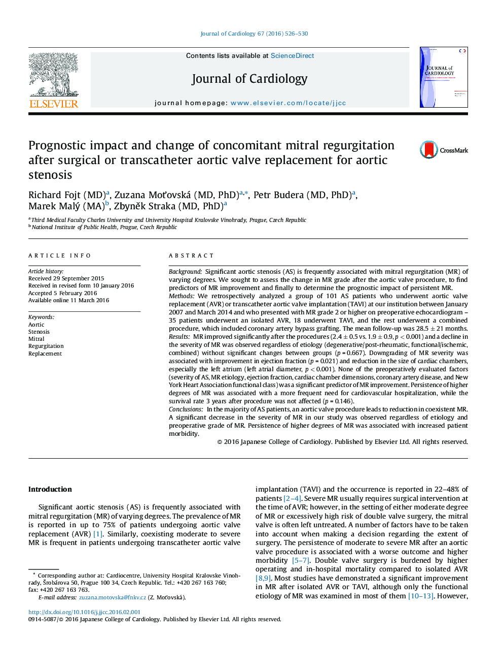 Prognostic impact and change of concomitant mitral regurgitation after surgical or transcatheter aortic valve replacement for aortic stenosis