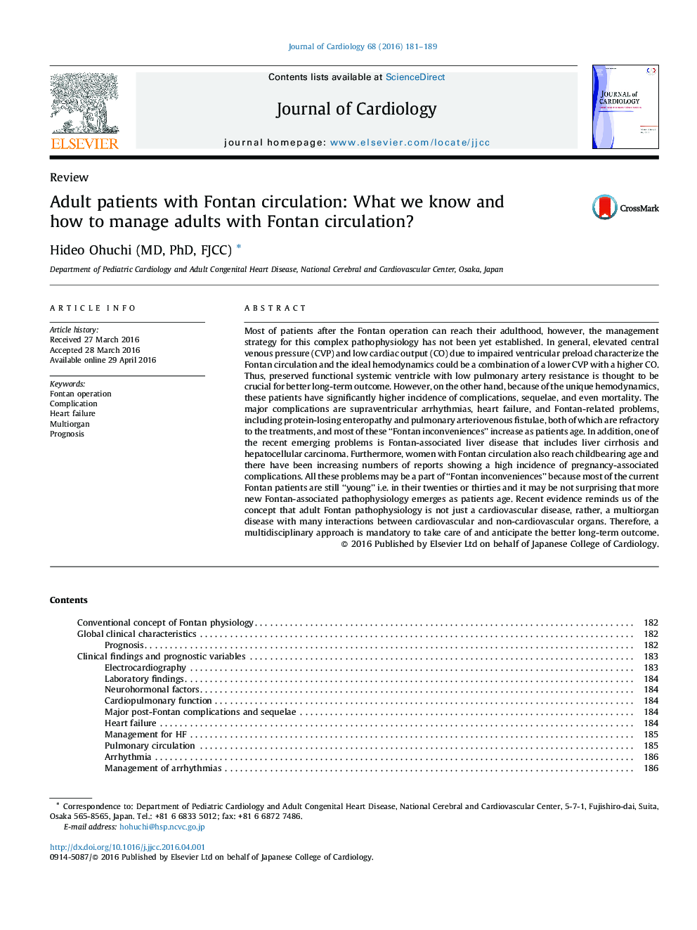 Adult patients with Fontan circulation: What we know and how to manage adults with Fontan circulation?