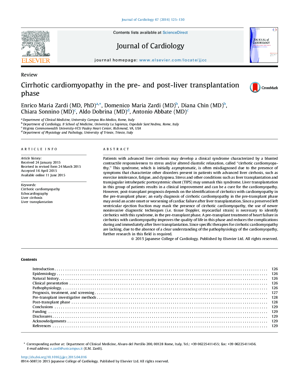 Cirrhotic cardiomyopathy in the pre- and post-liver transplantation phase