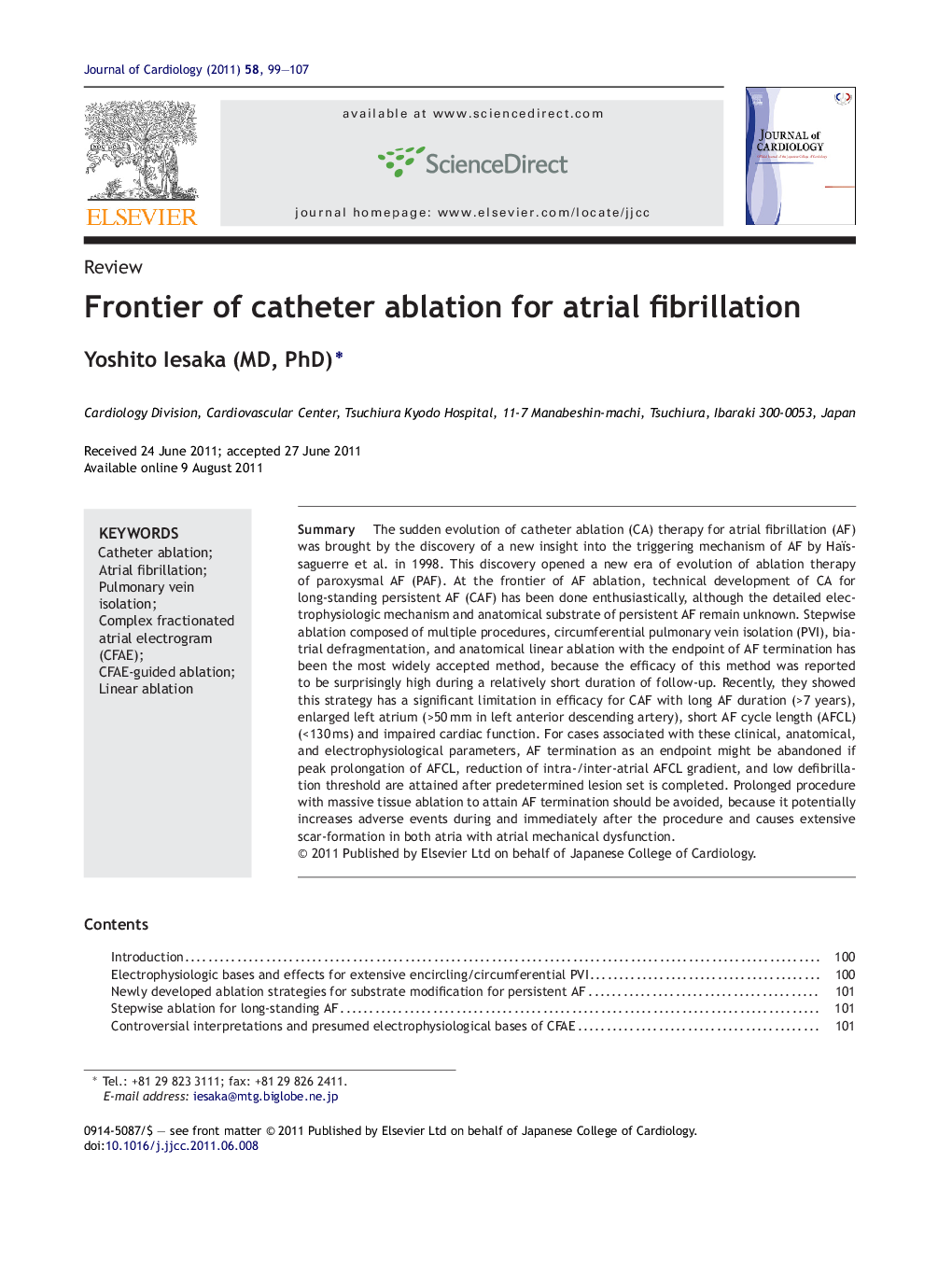 Frontier of catheter ablation for atrial fibrillation