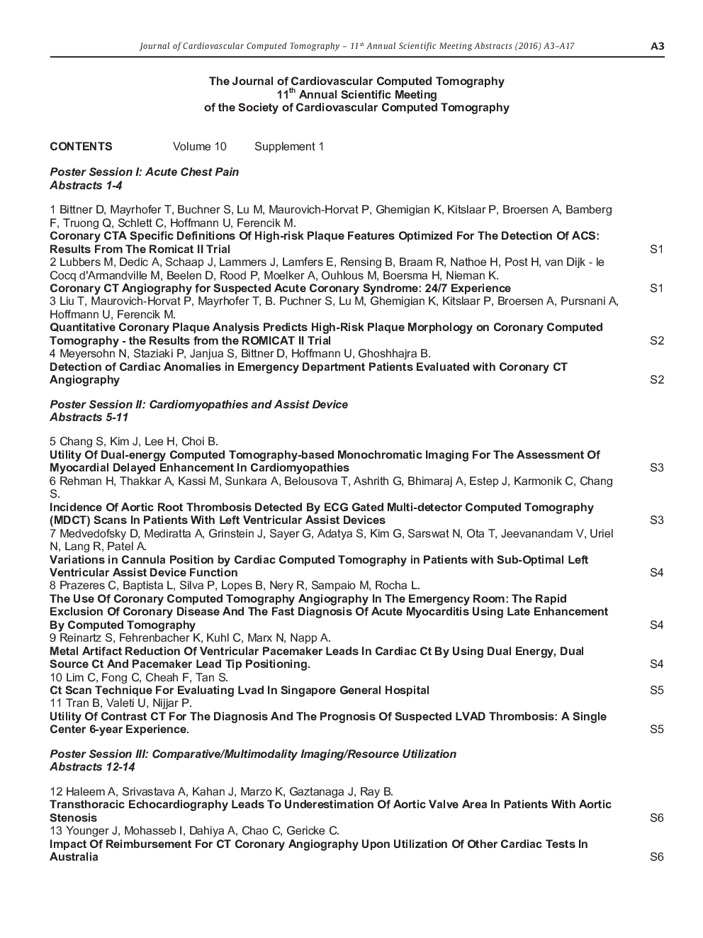 Table of contents