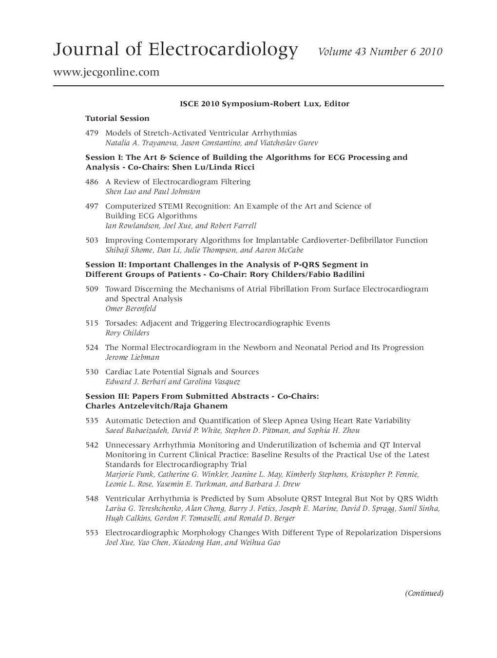 Table of Contents