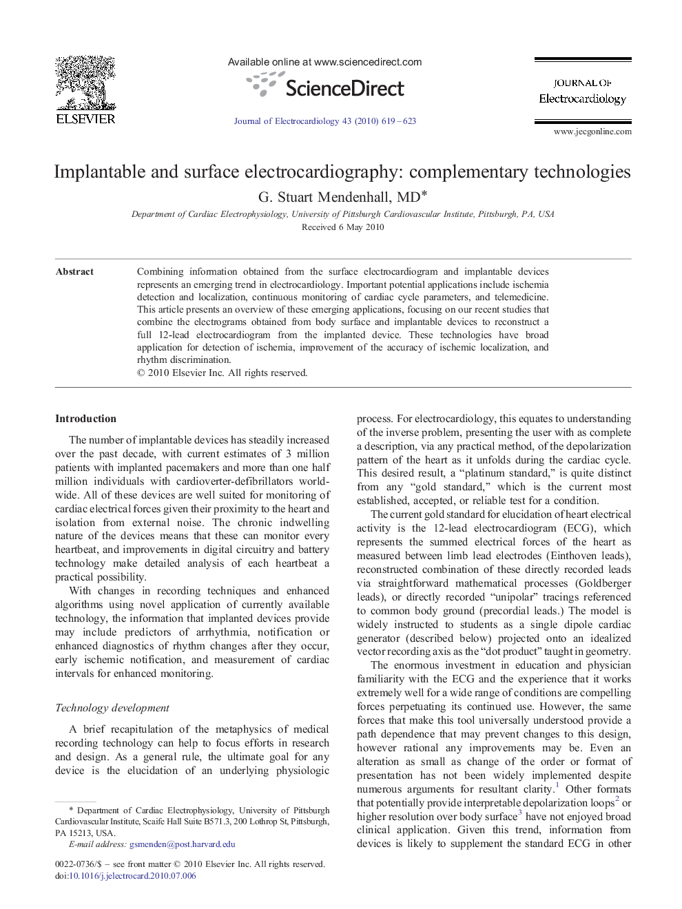 Implantable and surface electrocardiography: complementary technologies