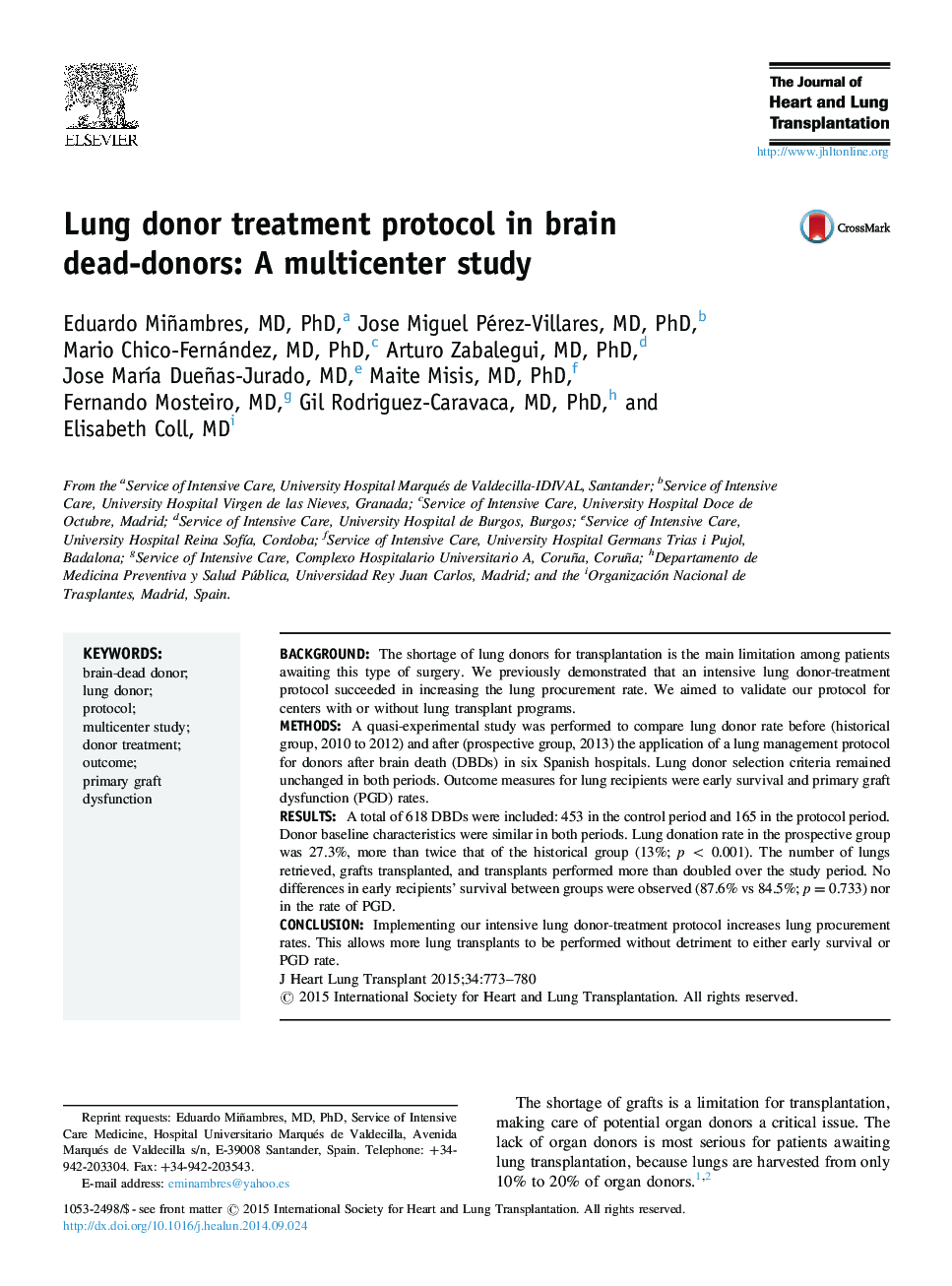 پروتکل درمان اهداکننده ریه در اهداکنندگان مغز: یک مطالعه چندرسانه ای 