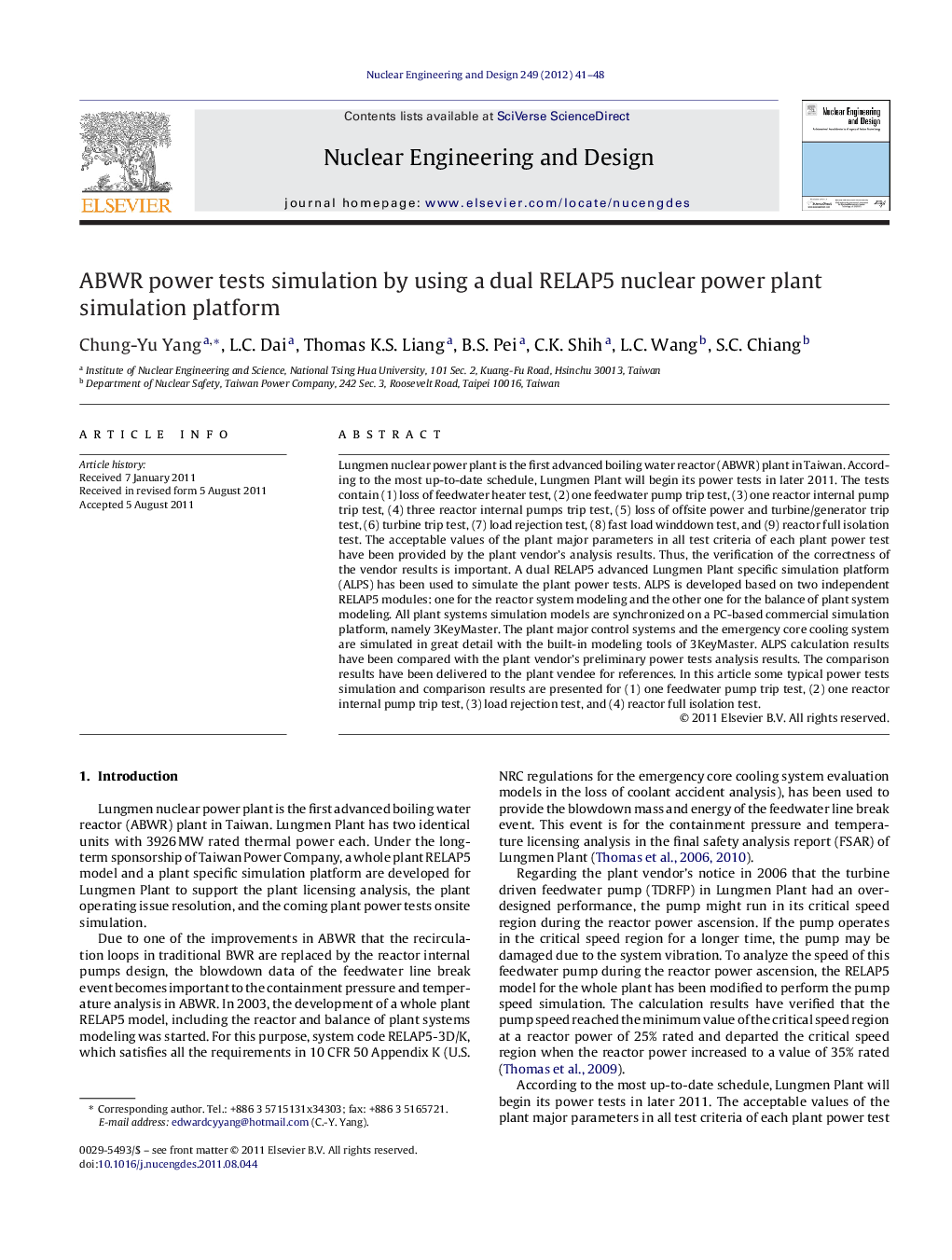 ABWR power tests simulation by using a dual RELAP5 nuclear power plant simulation platform