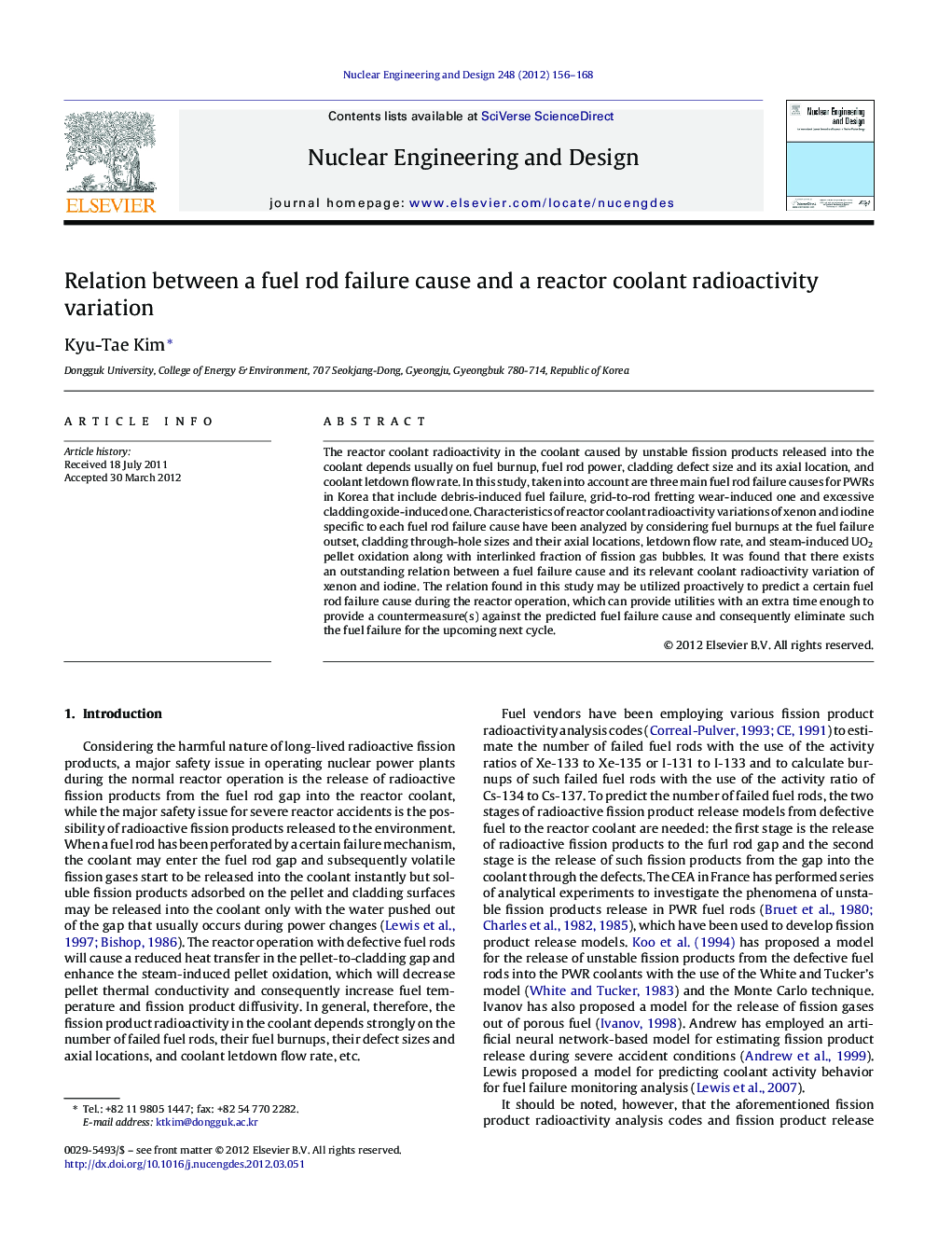 Relation between a fuel rod failure cause and a reactor coolant radioactivity variation