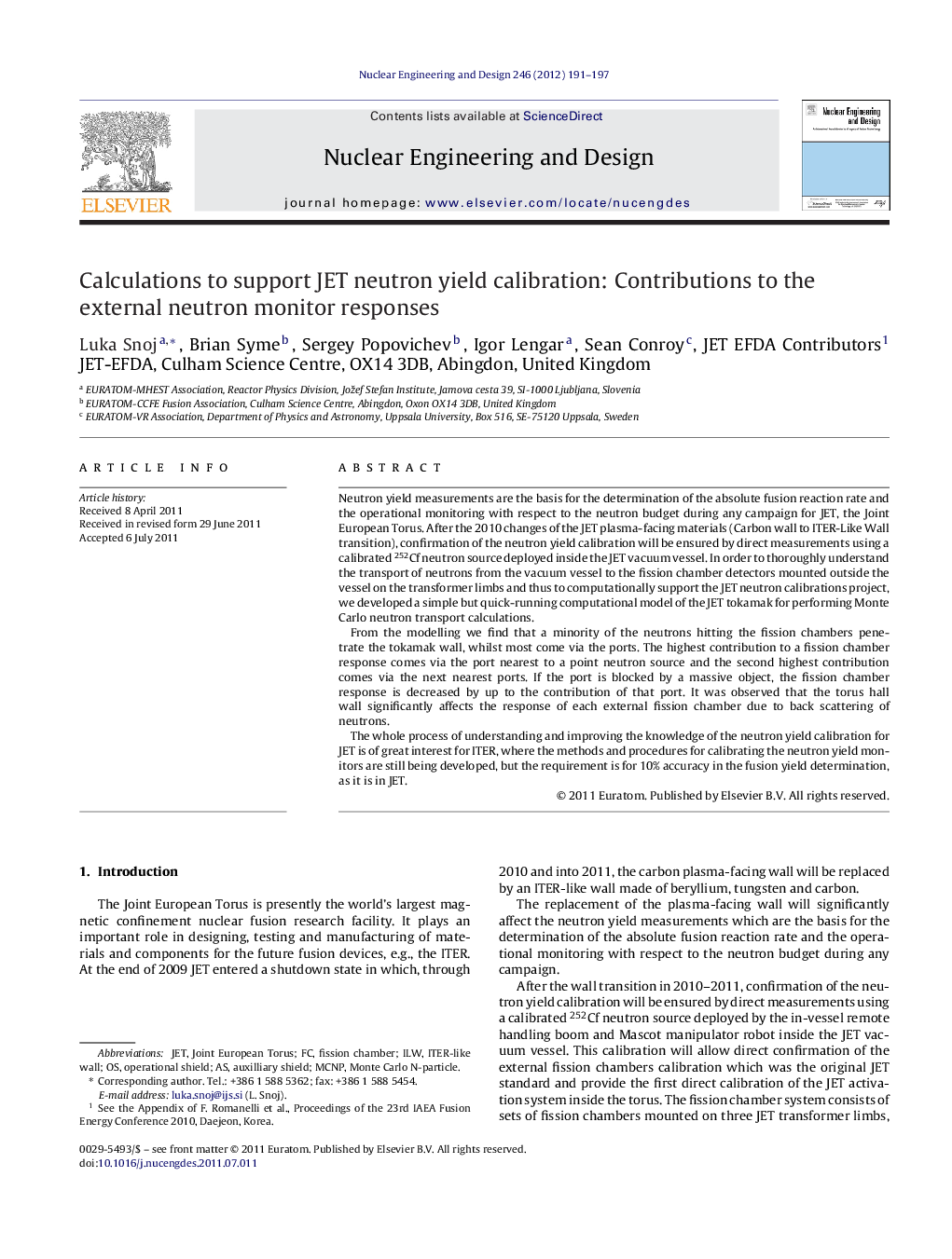 Calculations to support JET neutron yield calibration: Contributions to the external neutron monitor responses