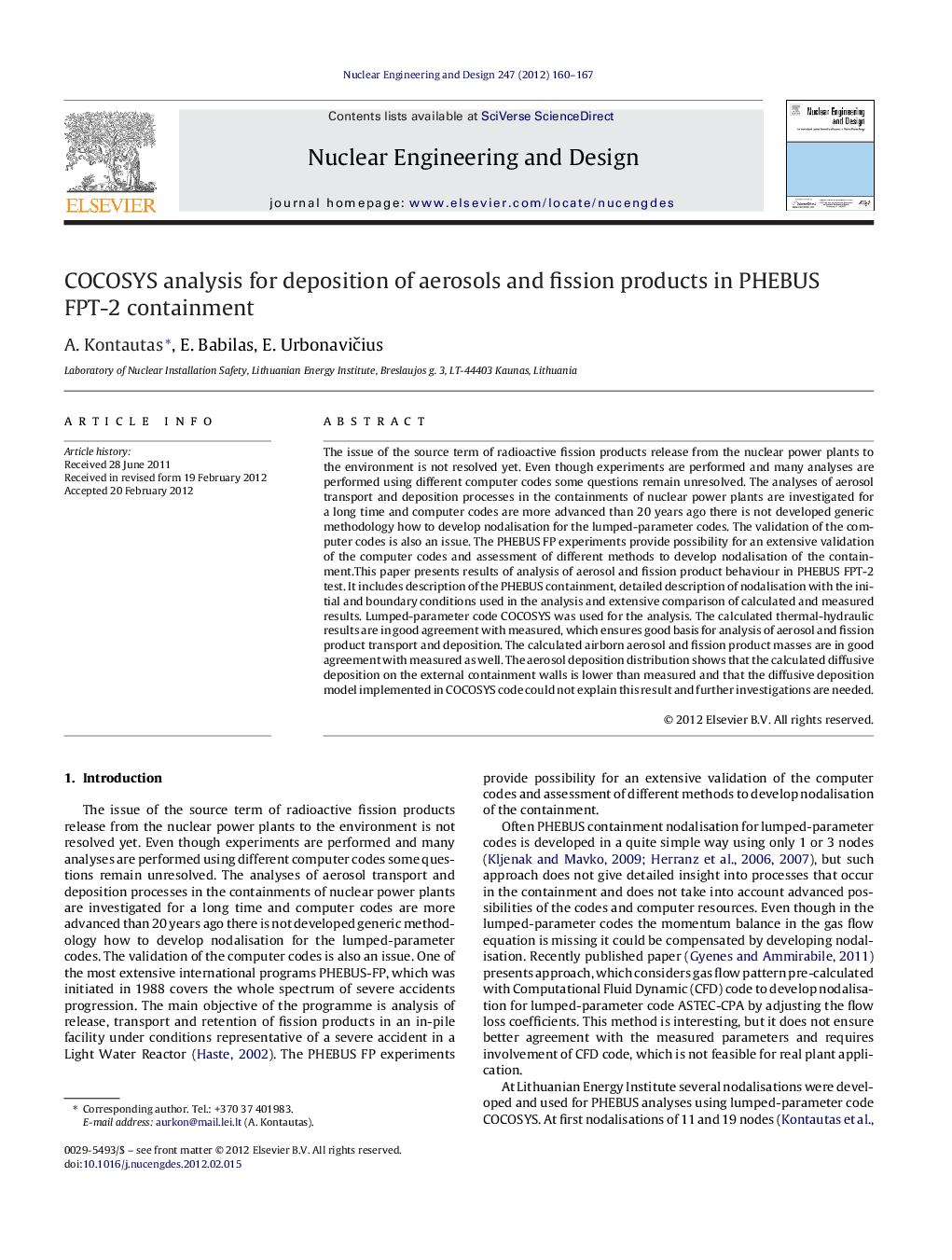 COCOSYS analysis for deposition of aerosols and fission products in PHEBUS FPT-2 containment