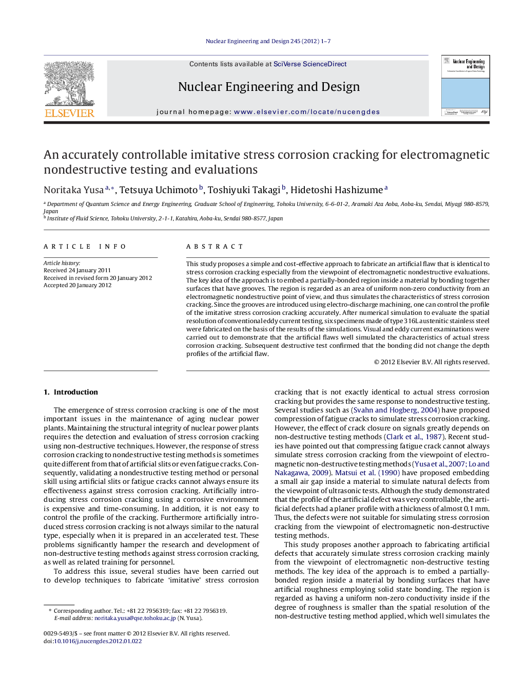 An accurately controllable imitative stress corrosion cracking for electromagnetic nondestructive testing and evaluations