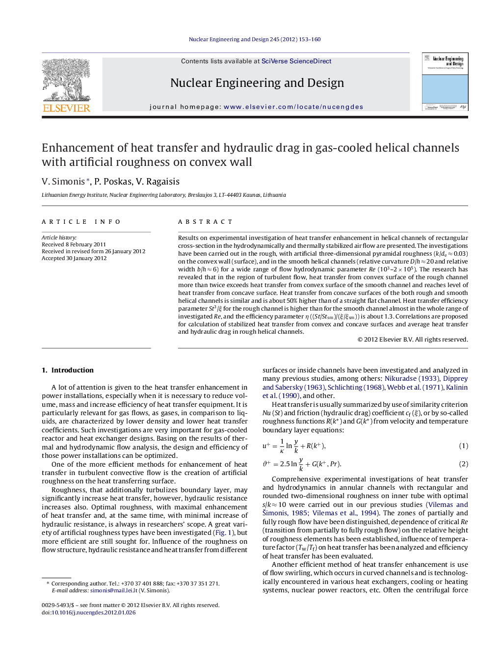 Enhancement of heat transfer and hydraulic drag in gas-cooled helical channels with artificial roughness on convex wall