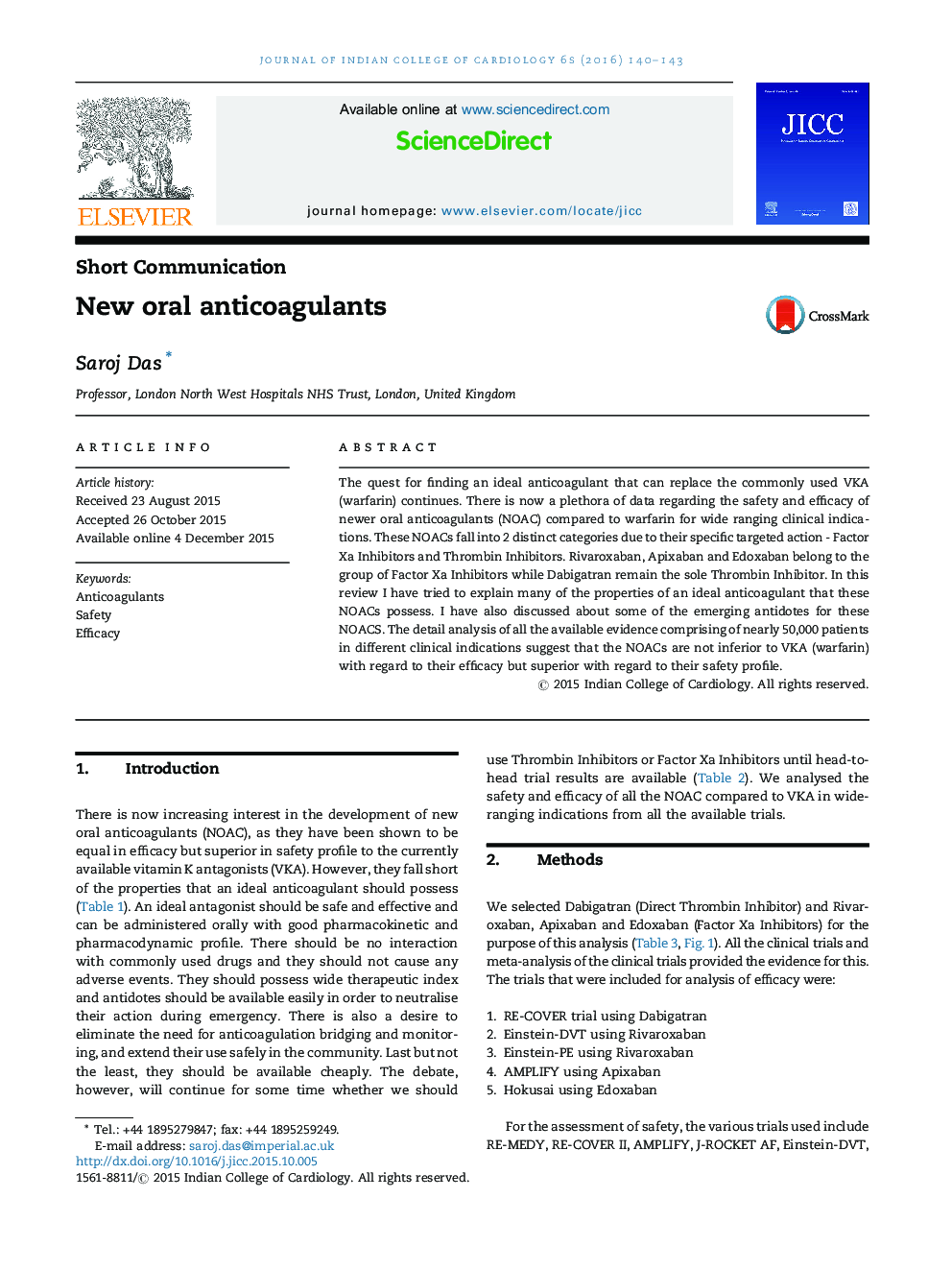 New oral anticoagulants