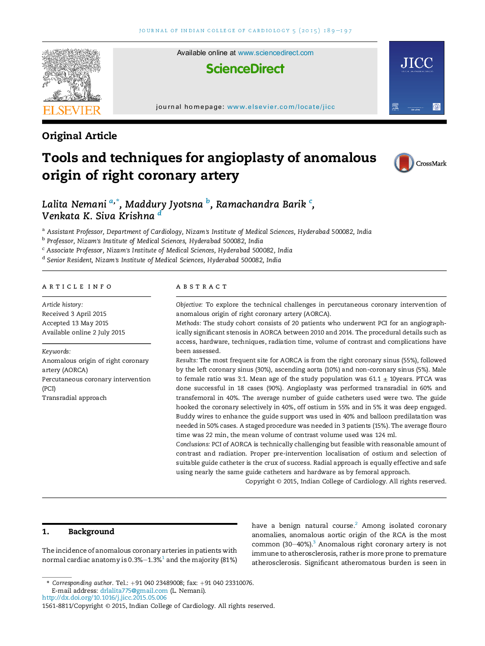 Tools and techniques for angioplasty of anomalous origin of right coronary artery