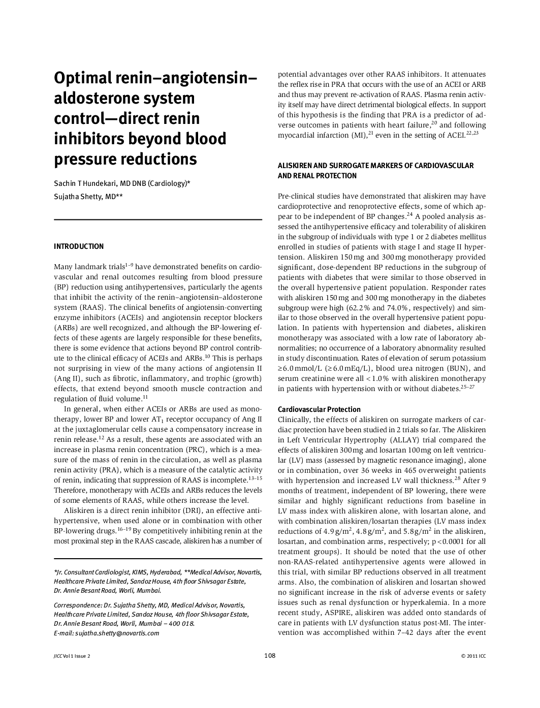 Optimal renin-angiotensin-aldosterone system control-direct renin inhibitors beyond blood pressure reductions