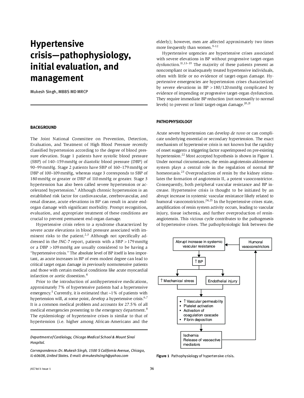 Hypertensive crisis-pathophysiology, initial evaluation, and management