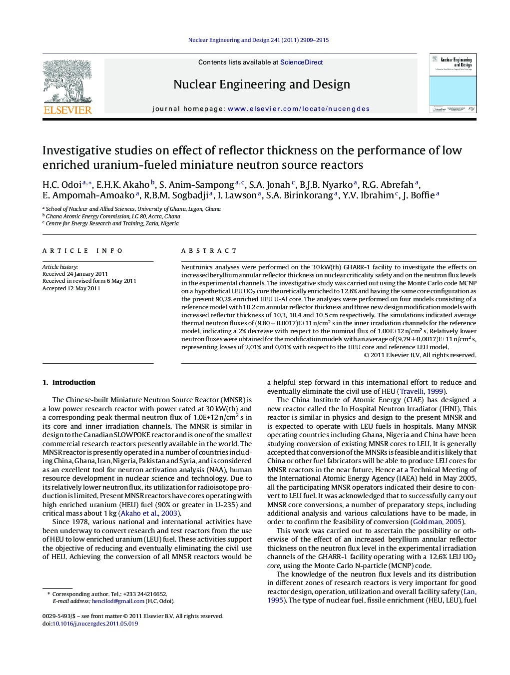 Investigative studies on effect of reflector thickness on the performance of low enriched uranium-fueled miniature neutron source reactors