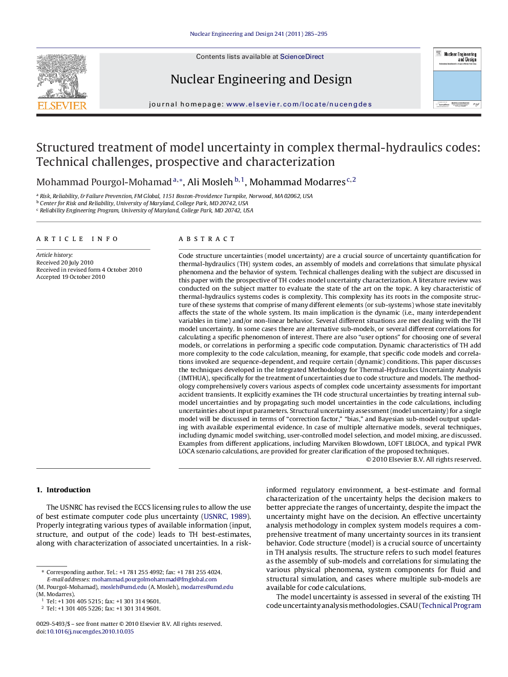 Structured treatment of model uncertainty in complex thermal-hydraulics codes: Technical challenges, prospective and characterization