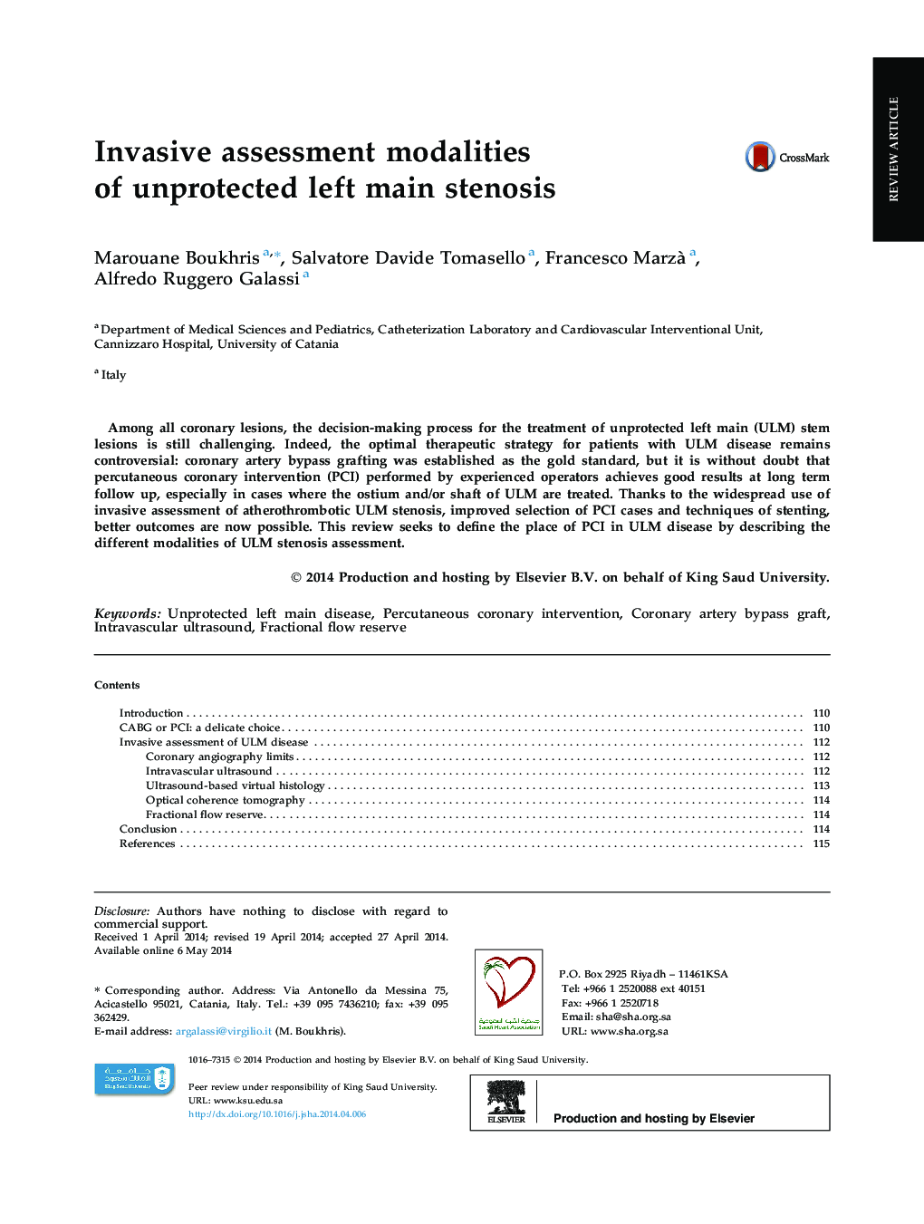 Invasive assessment modalities of unprotected left main stenosis 