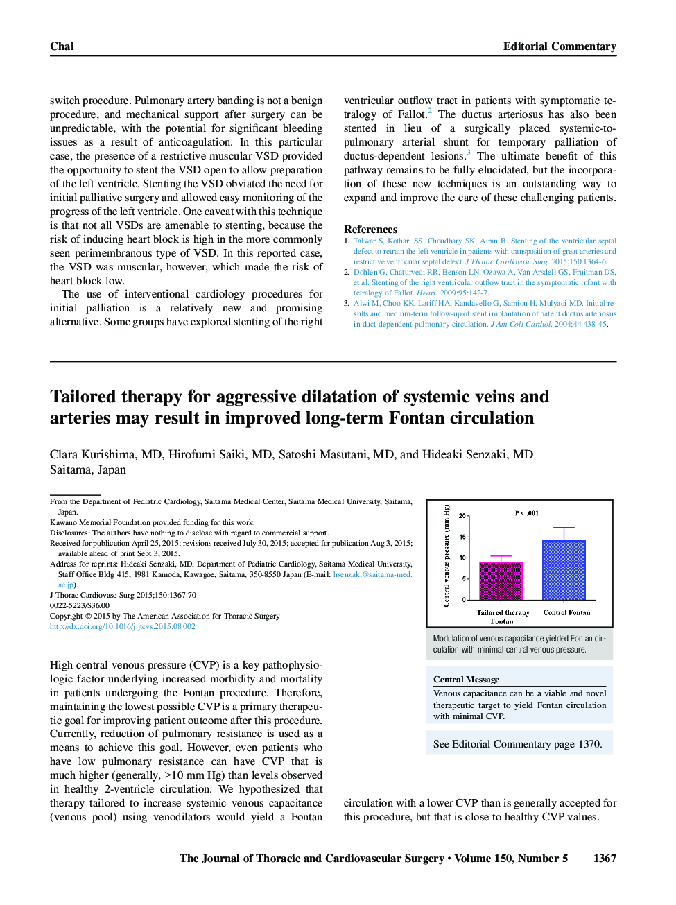 Tailored therapy for aggressive dilatation of systemic veins and arteries may result in improved long-term Fontan circulation