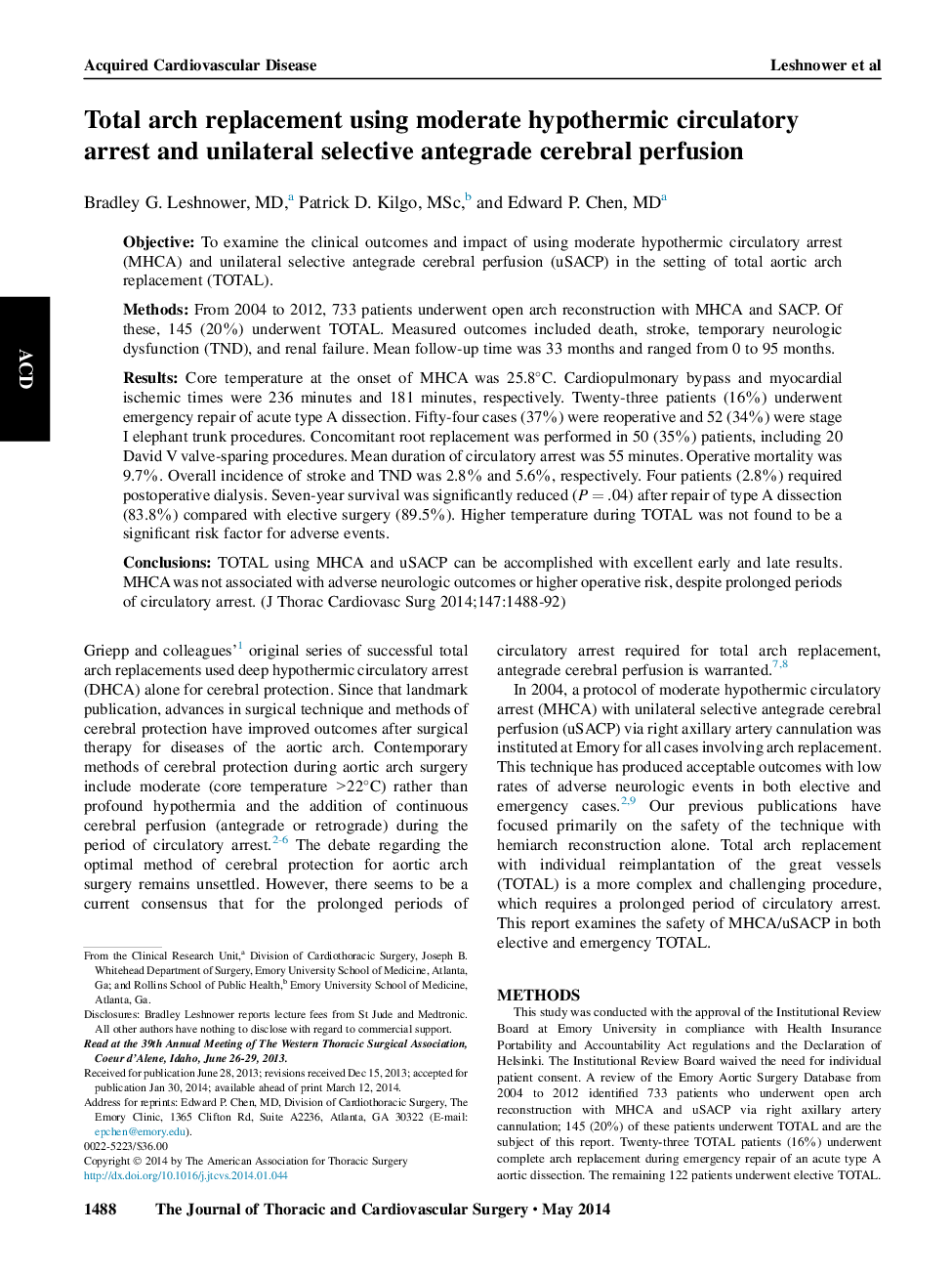 جایگزینی جایگزین قوس با استفاده از آرام بخش فشار خون متوسط ​​و یکپارچه انتونوگرافی مغز پرفیوژن 