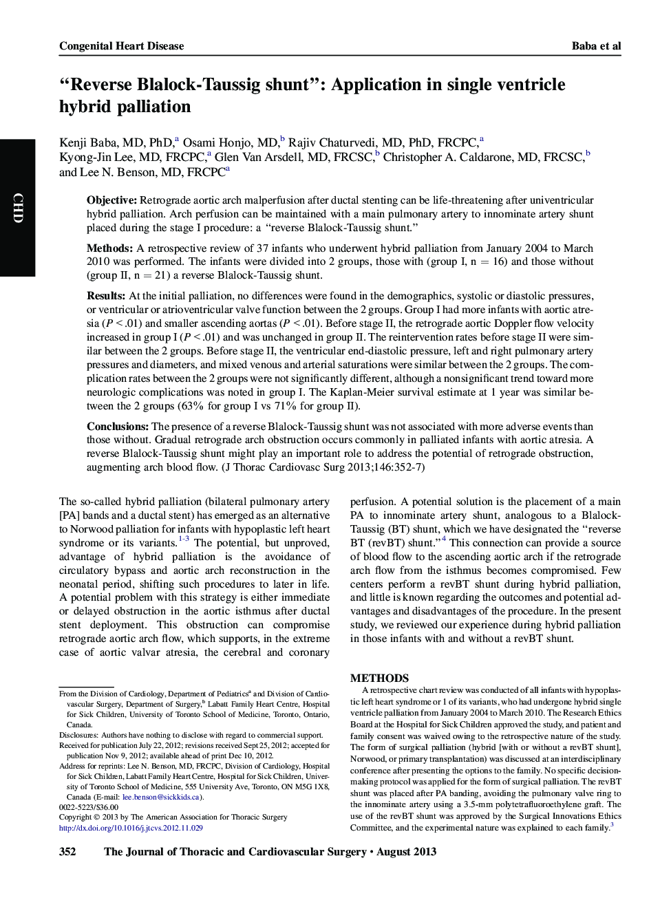 “Reverse Blalock-Taussig shunt”: Application in single ventricle hybrid palliation 