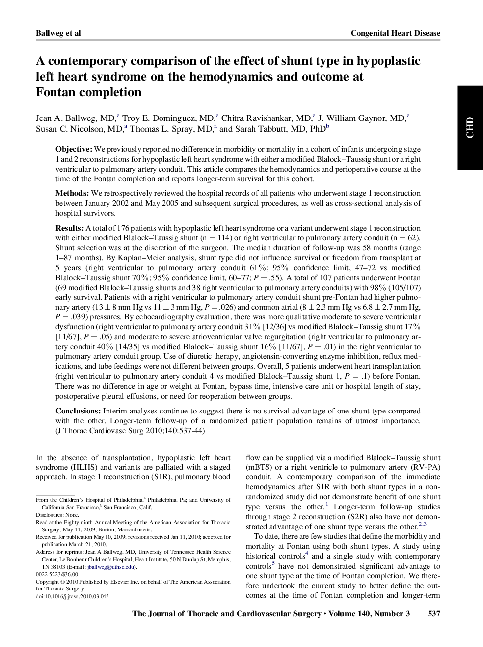 A contemporary comparison of the effect of shunt type in hypoplastic left heart syndrome on the hemodynamics and outcome at Fontan completion 