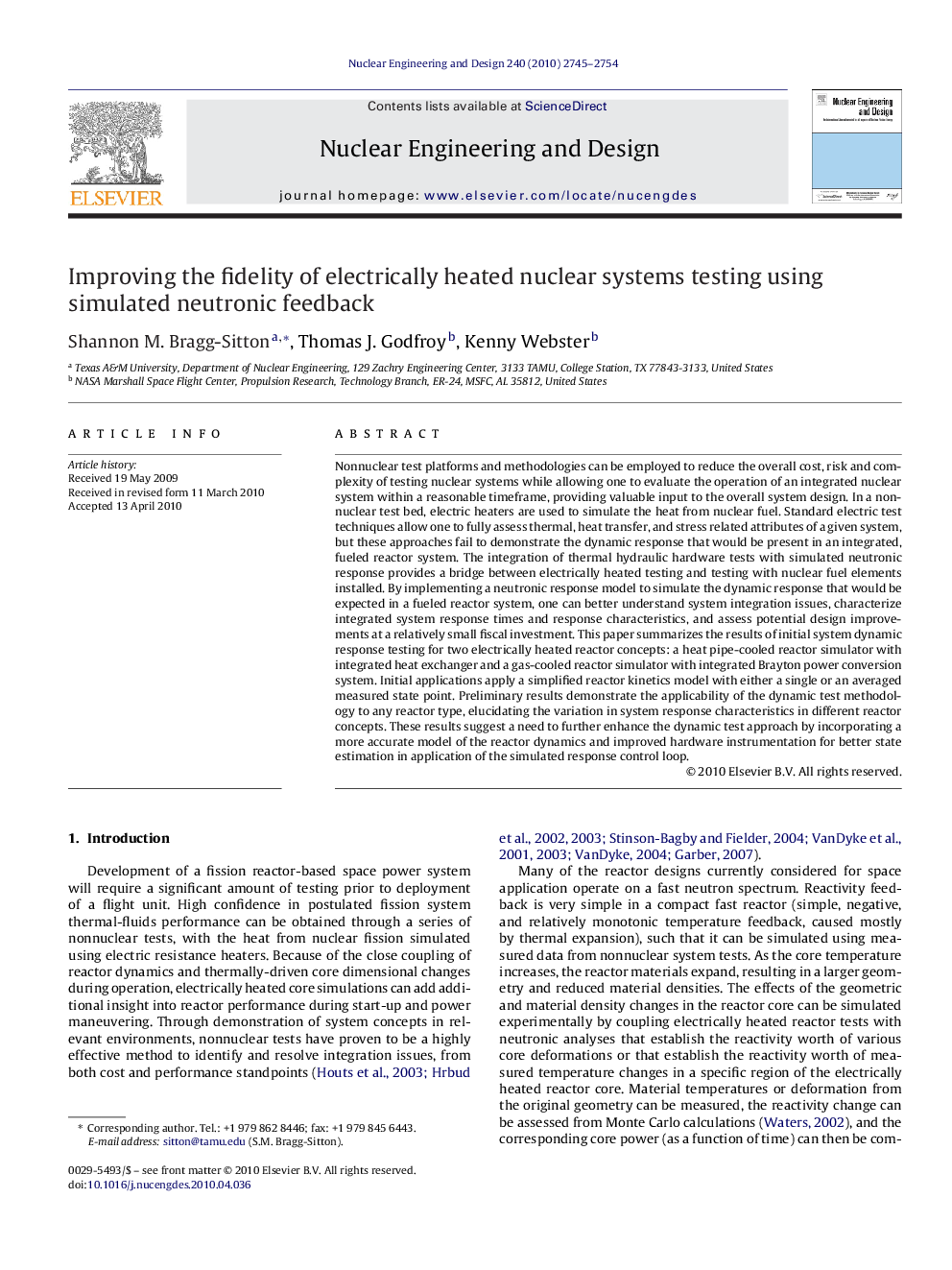 Improving the fidelity of electrically heated nuclear systems testing using simulated neutronic feedback