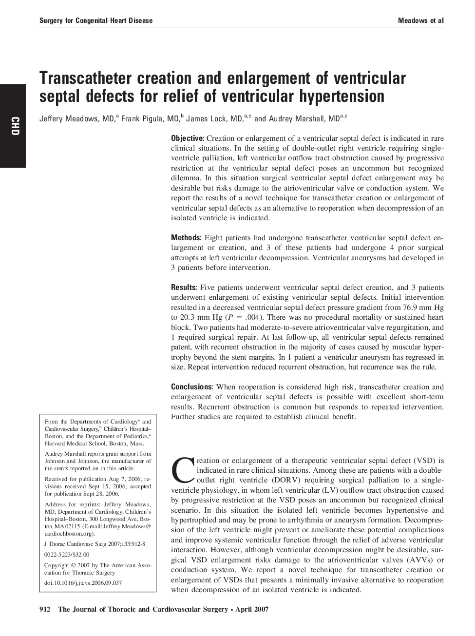 Transcatheter creation and enlargement of ventricular septal defects for relief of ventricular hypertension