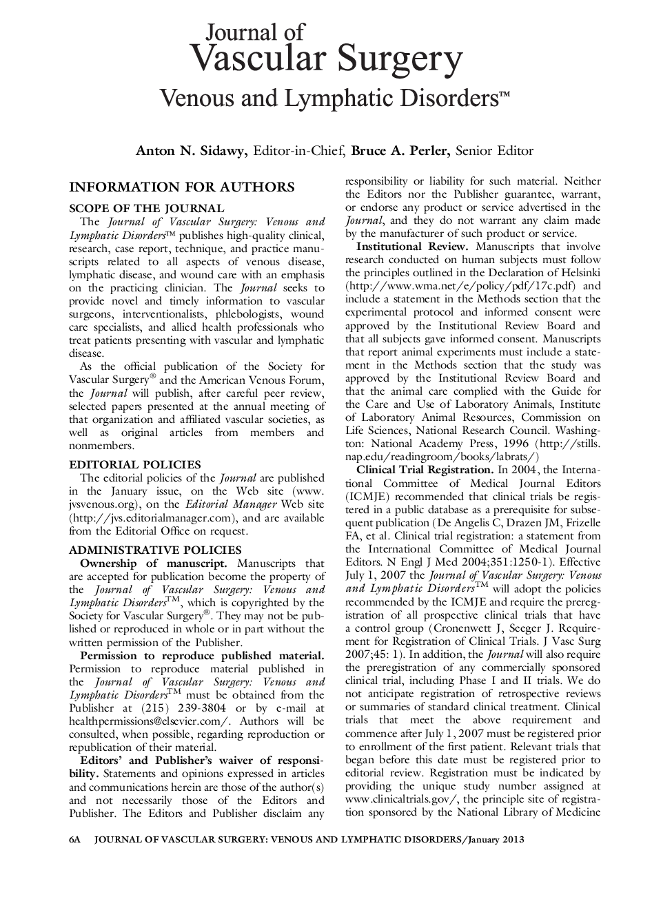 Information for authors