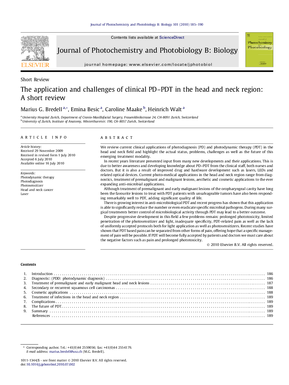 The application and challenges of clinical PD–PDT in the head and neck region: A short review