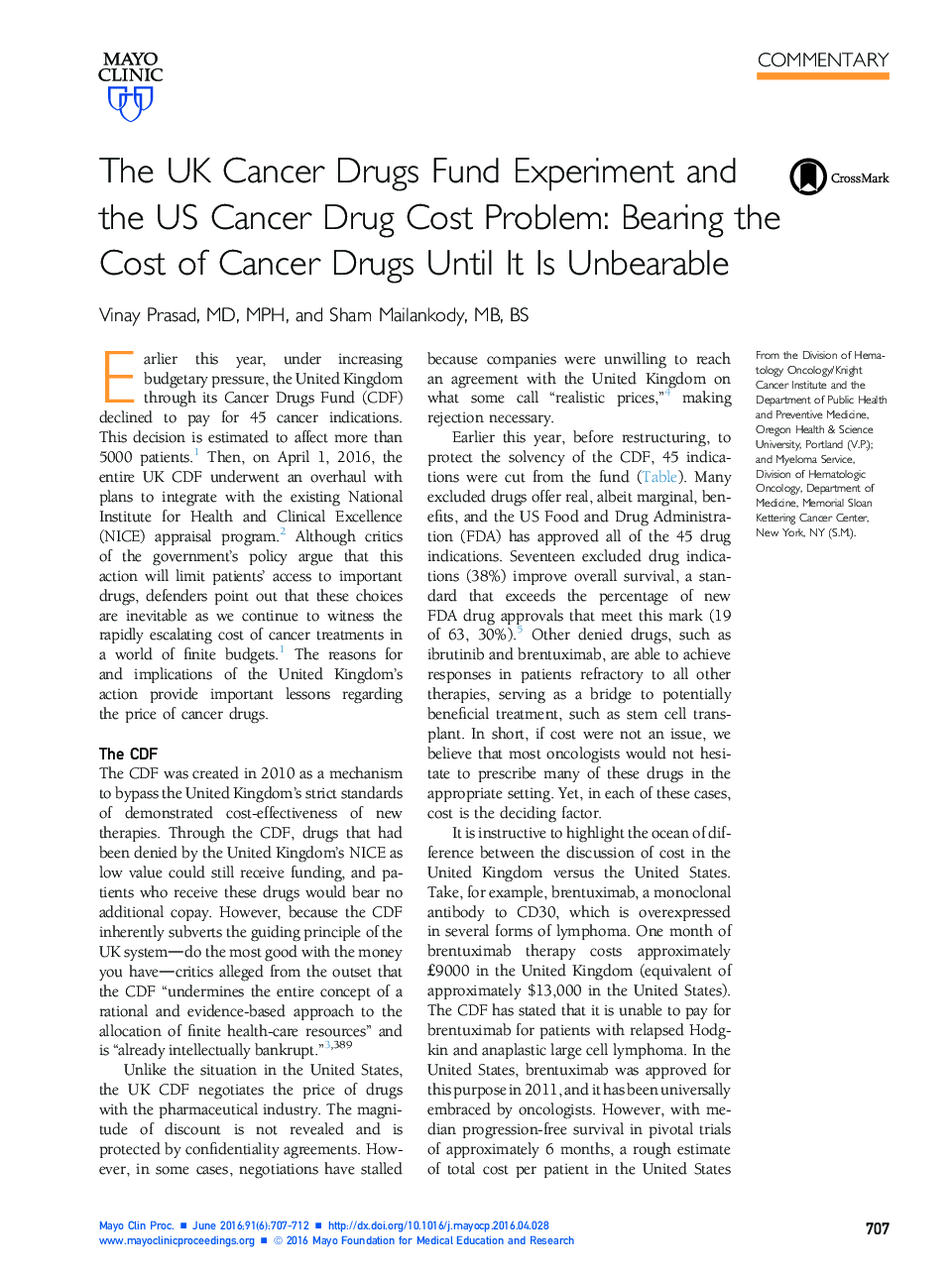 آزمایش سرطان مواد مخدر بریتانیا و مشکل هزینه های سرطان مواد مخدر ایالات متحده 