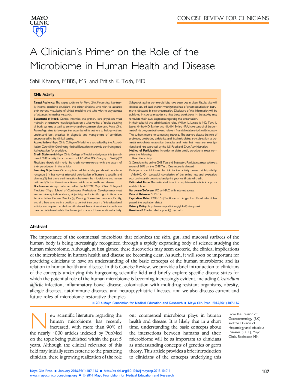 پرایمر پزشکان بر نقش میکروبیوم در سلامت و بیماری انسان 