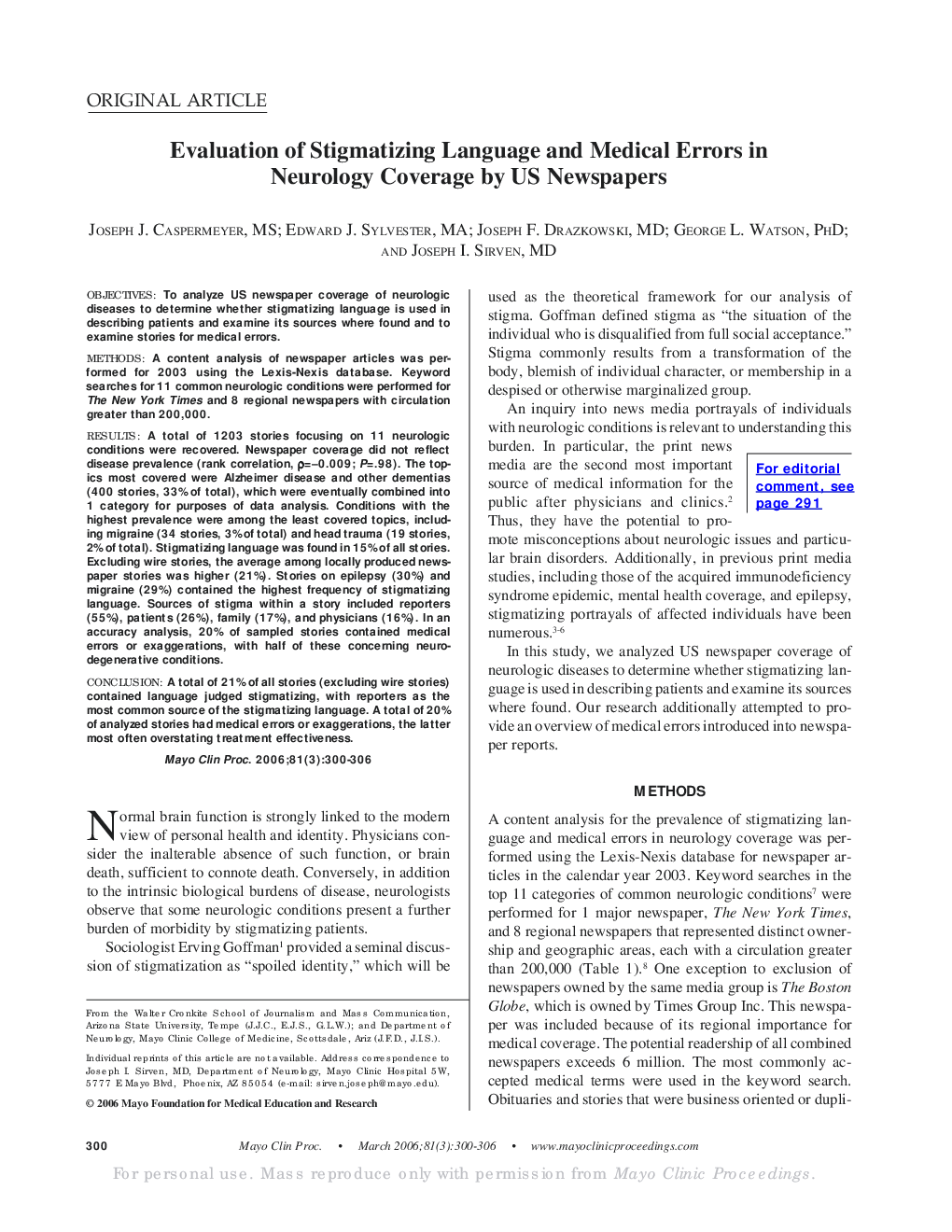 Evaluation of Stigmatizing Language and Medical Errors in Neurology Coverage by US Newspapers