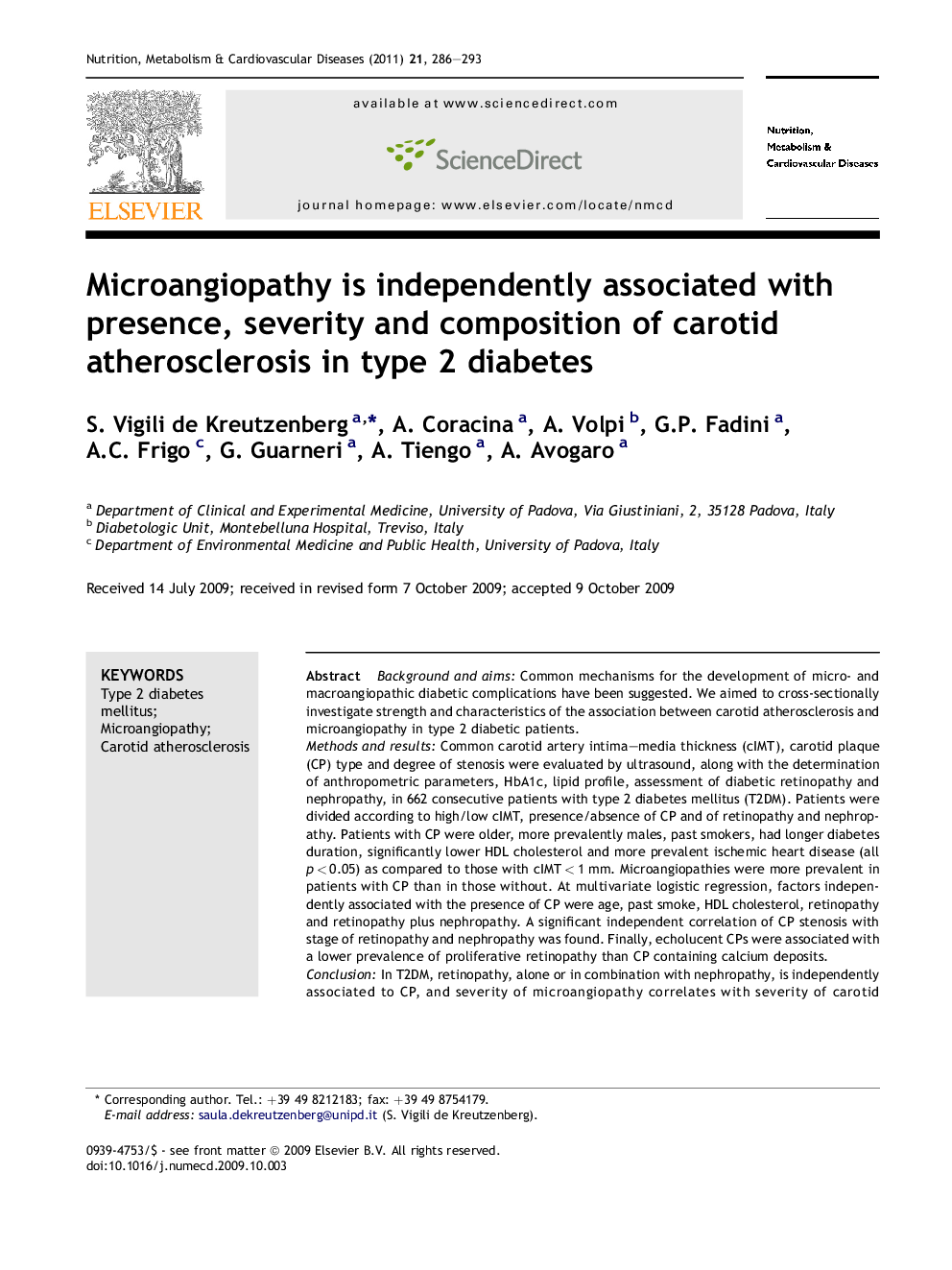 Microangiopathy is independently associated with presence, severity and composition of carotid atherosclerosis in type 2 diabetes