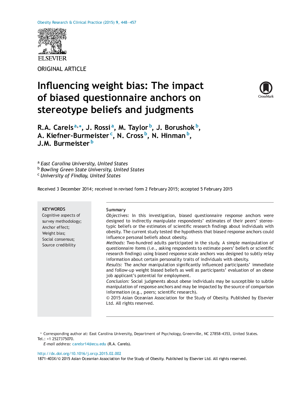 تاثیر تعصب وزن: تأثیر انحراف پرسشنامه محرمانه بر باورها و قضاوت های کلیدی 
