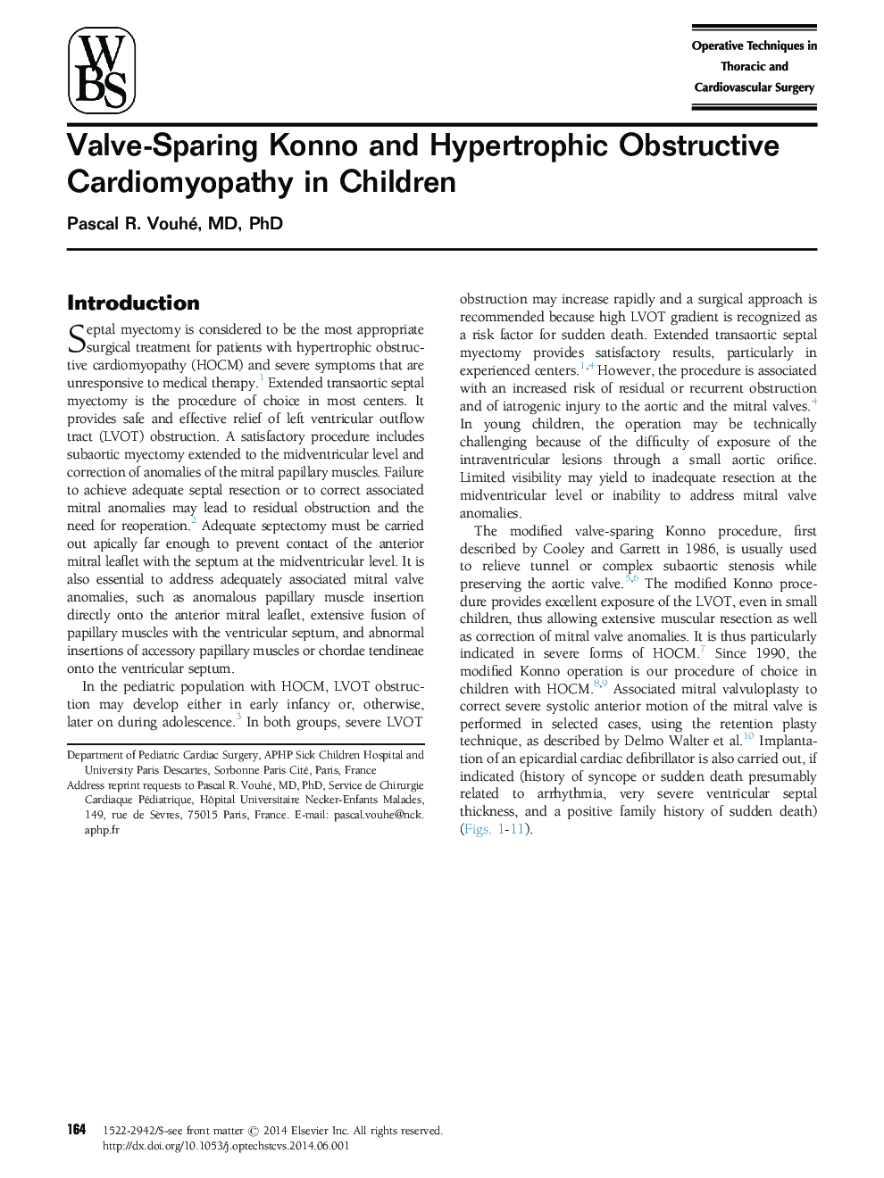Valve-Sparing Konno and Hypertrophic Obstructive Cardiomyopathy in Children