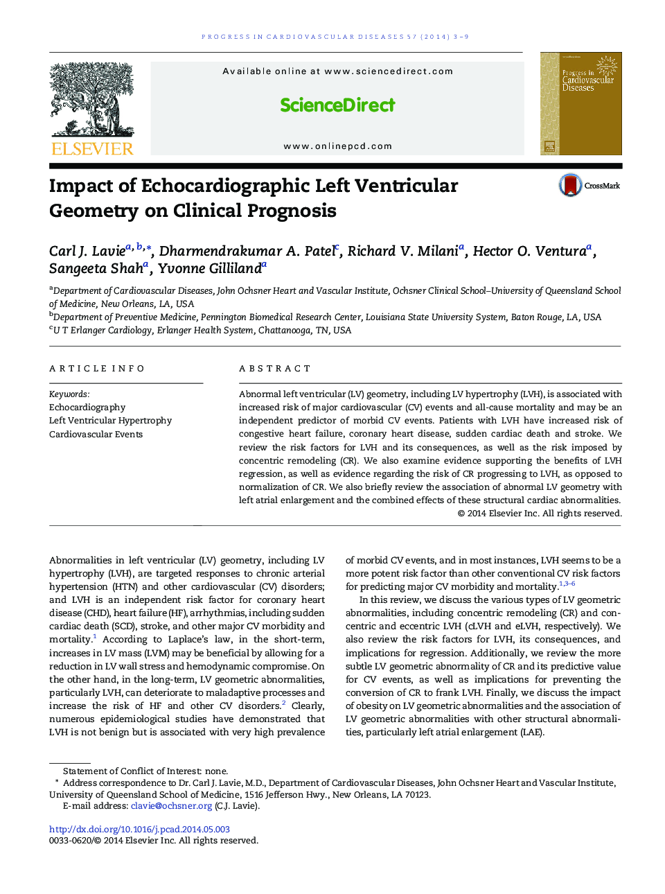 Impact of Echocardiographic Left Ventricular Geometry on Clinical Prognosis 