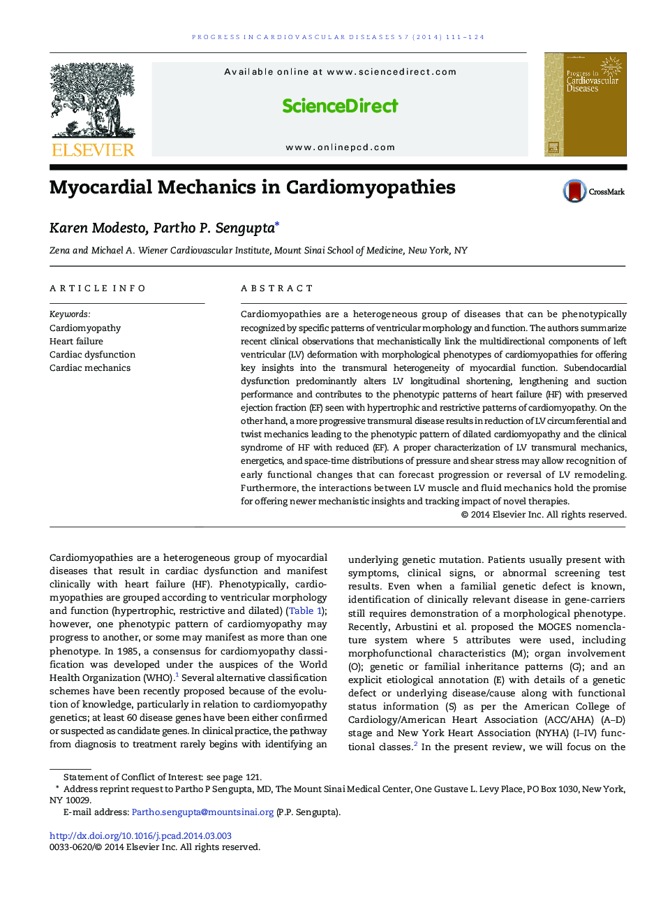 Myocardial Mechanics in Cardiomyopathies 