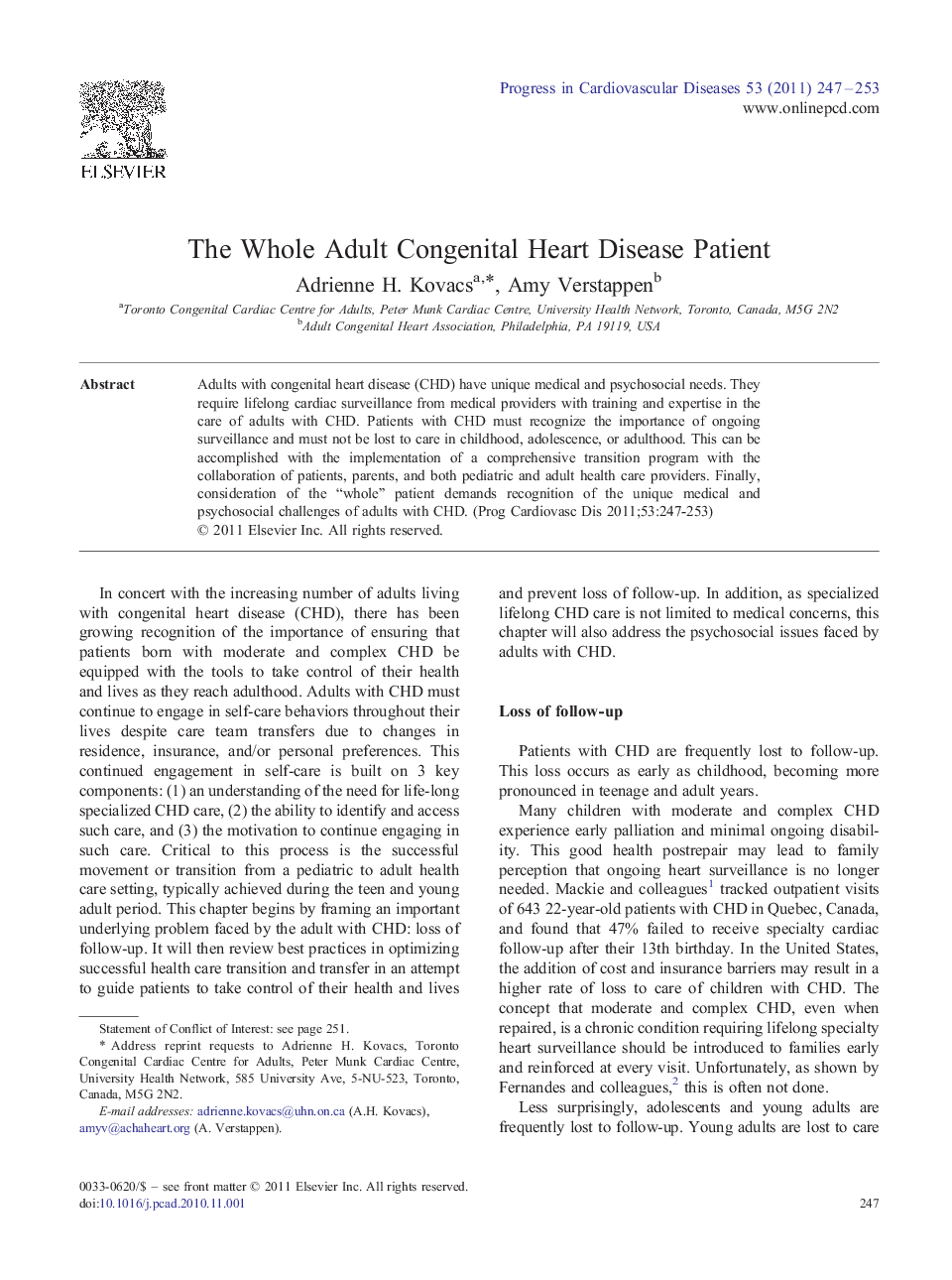 The Whole Adult Congenital Heart Disease Patient 